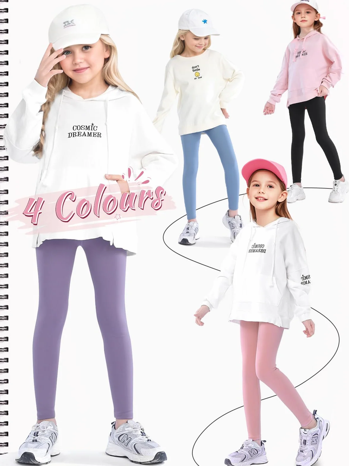 Legging Sport Fille Pantalon Yoga Taille Elastique pour Jogging Gymnastique