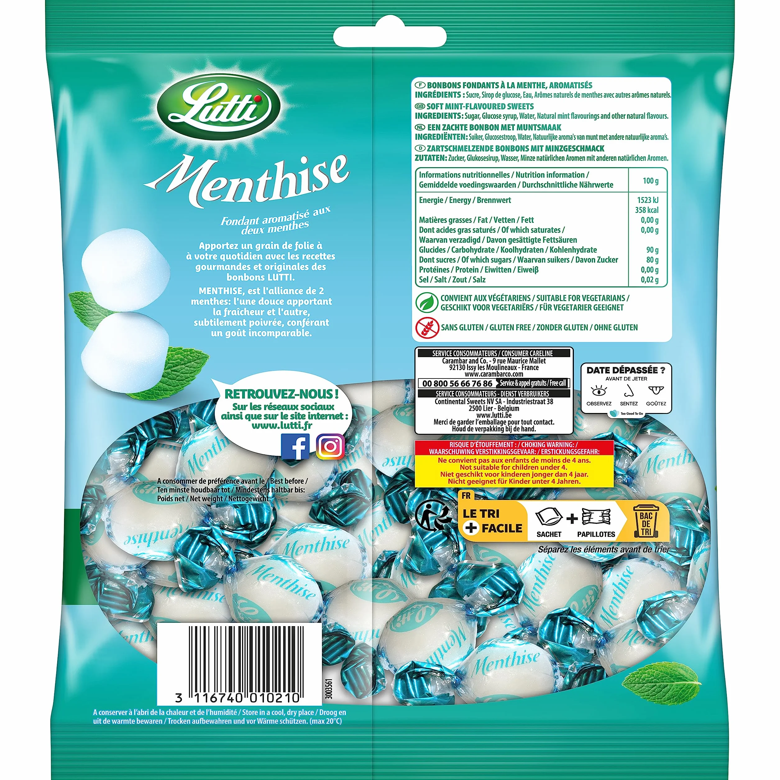 Lutti Menthise 100G