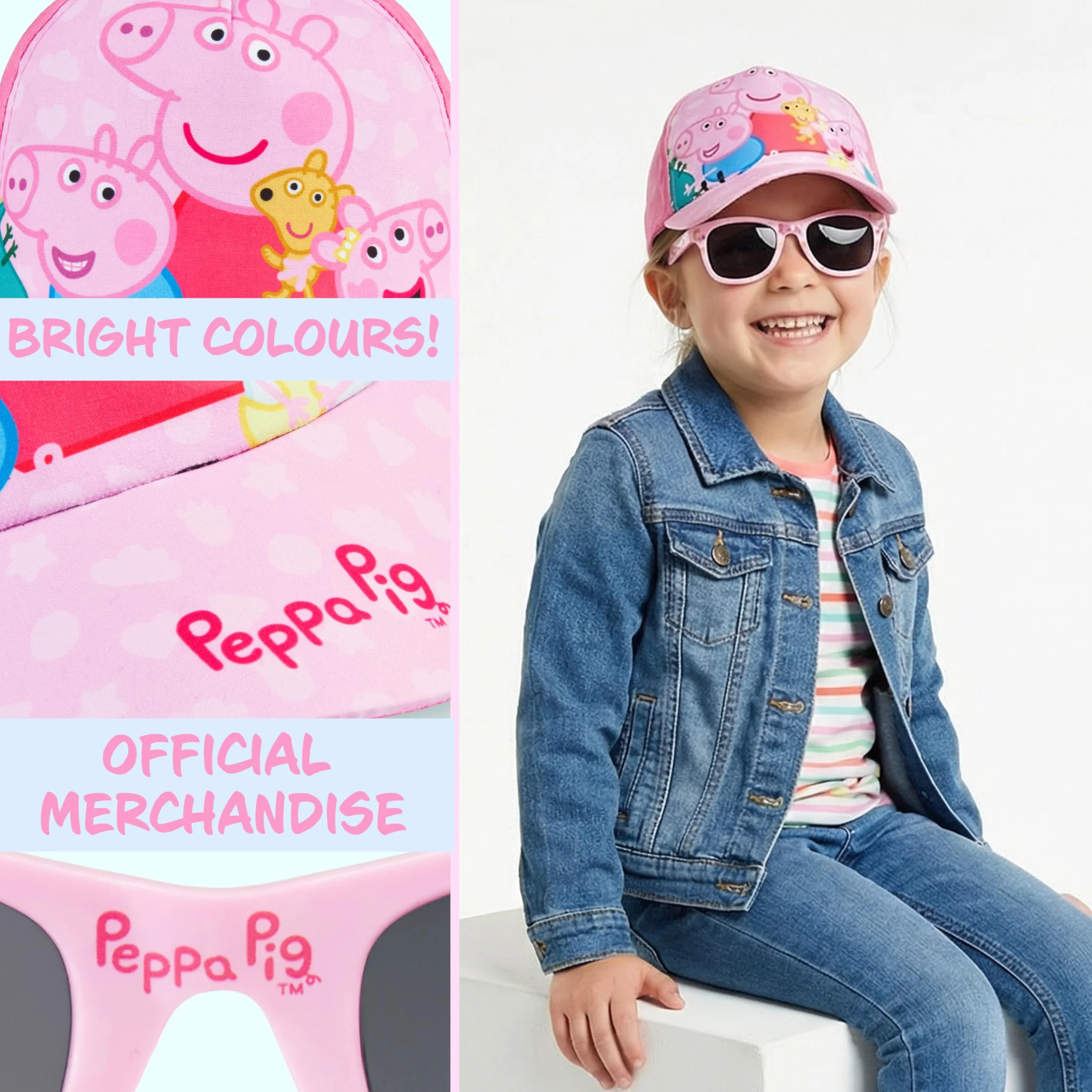 Casquette Baseball Fille Pat Patrouille Peppa Pig Réglable avec Protection UV