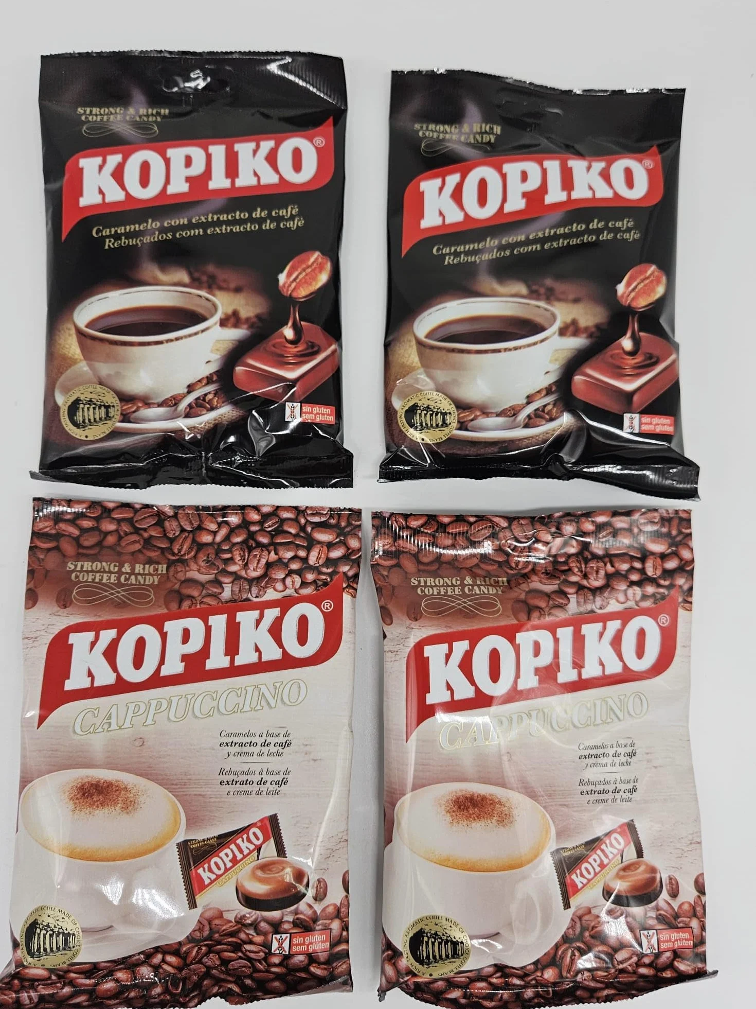 Bonbons au café Kopiko | bonbons| Coffee Candy Classic (71g x 2) + Cappuccino (71g x 2)