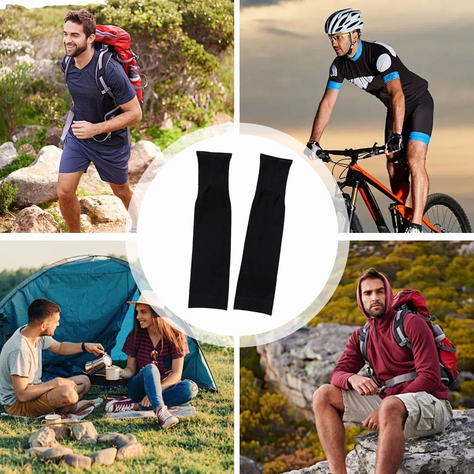 Manchons de jambe pour femmes protection solaire UV en soie glacée jambes larges cyclisme plein air