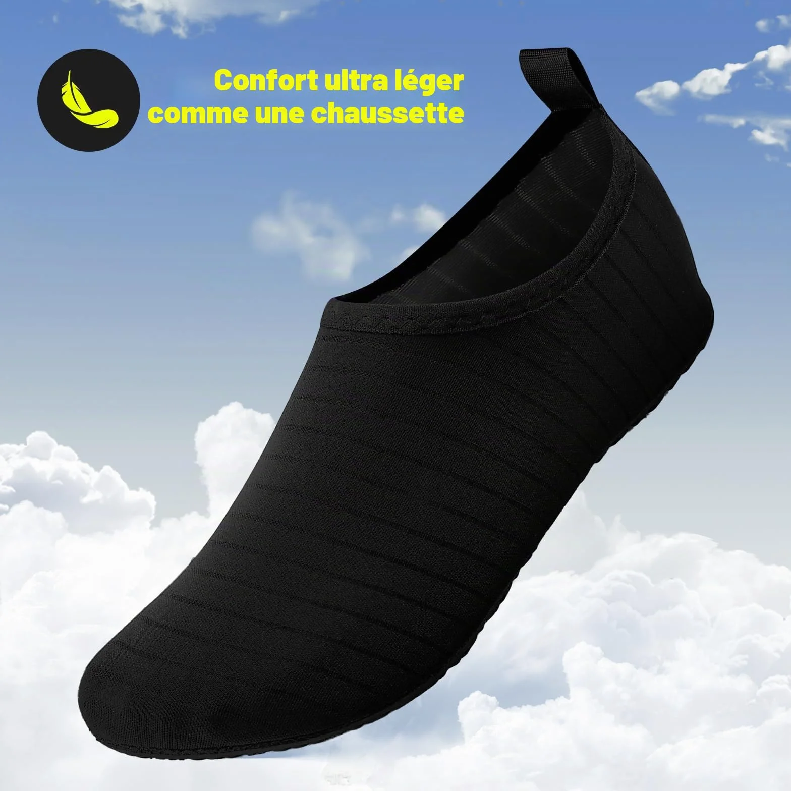 JOTO Chaussures d'Eau Aquatiques Homme Femme Plage Mer Piscine Sandales Plastiques Antidérapant Sèche Vite