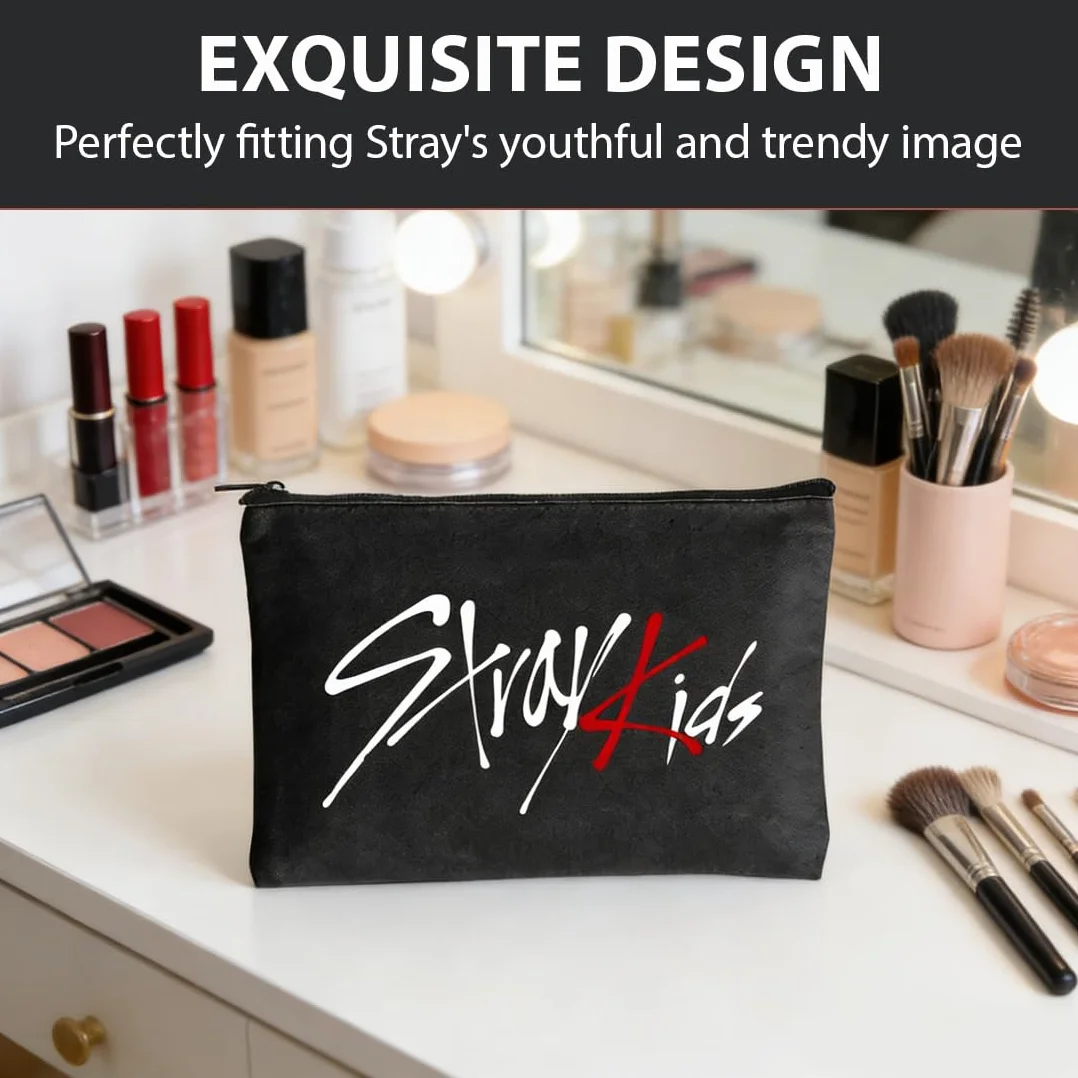 Stray SKZ Portefeuille unisexe Sac de Stockage en Toile Trousse Kpop Kids Merch École