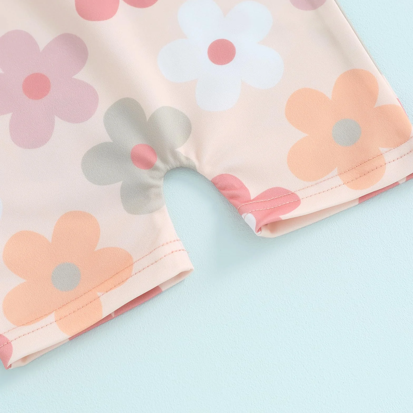 Carolilly Maillot de Bain Une Pièce Enfant Bébé Fille Zippé Anti-UV avec Chapeau Rose Fleurs 3-6 Mois