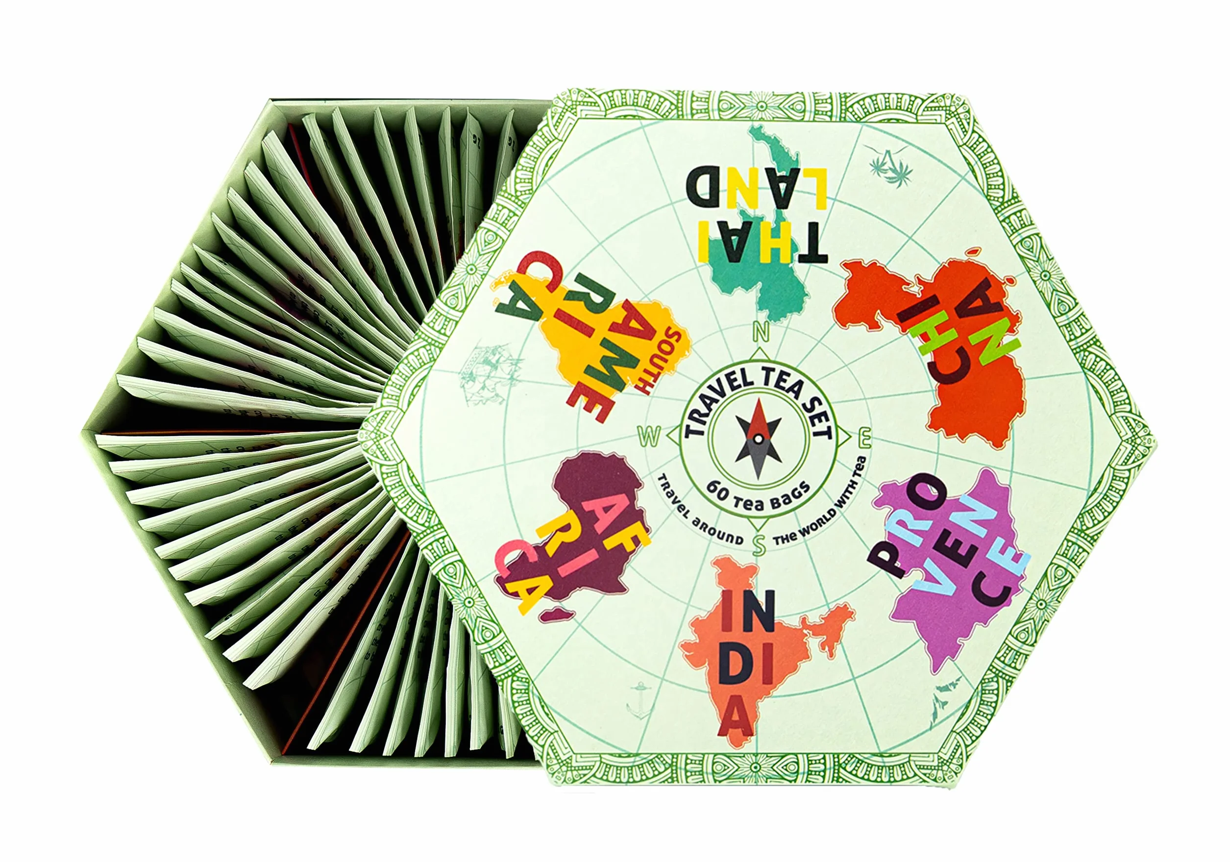 Assortiment Thé de Voyage à Acorus- Le Tour du Monde de vos Rêves avec une Sélection de Thés que vous n'avez jamais Goûtés, Coffret Cadeau Femme et Homme, 60 sachet de thé