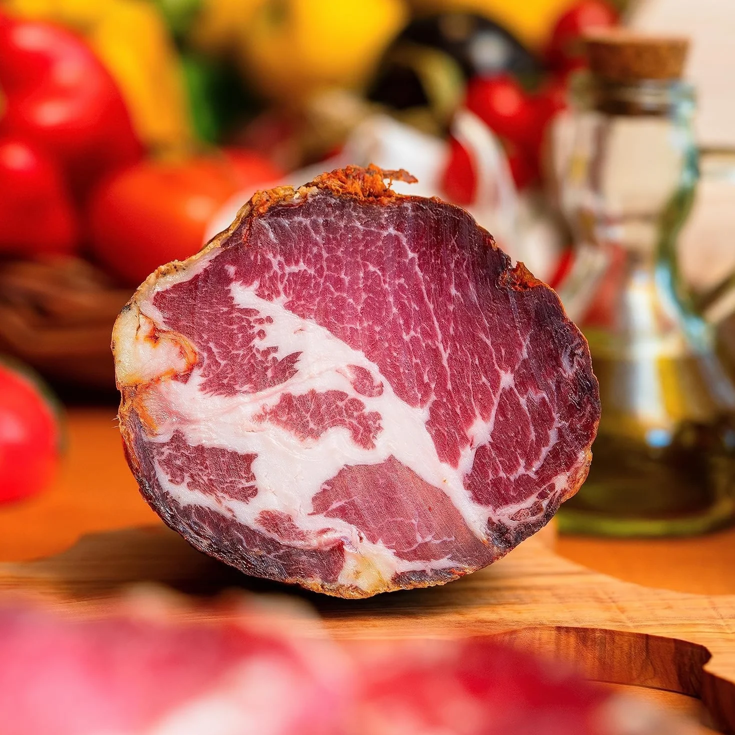 Coppa Calabraise de 500g - Charcuteries Artisanales De Calabre, Idéale Pour Sandwich, Entrées, Apéritifs - À TRANCHER - Sous Vide