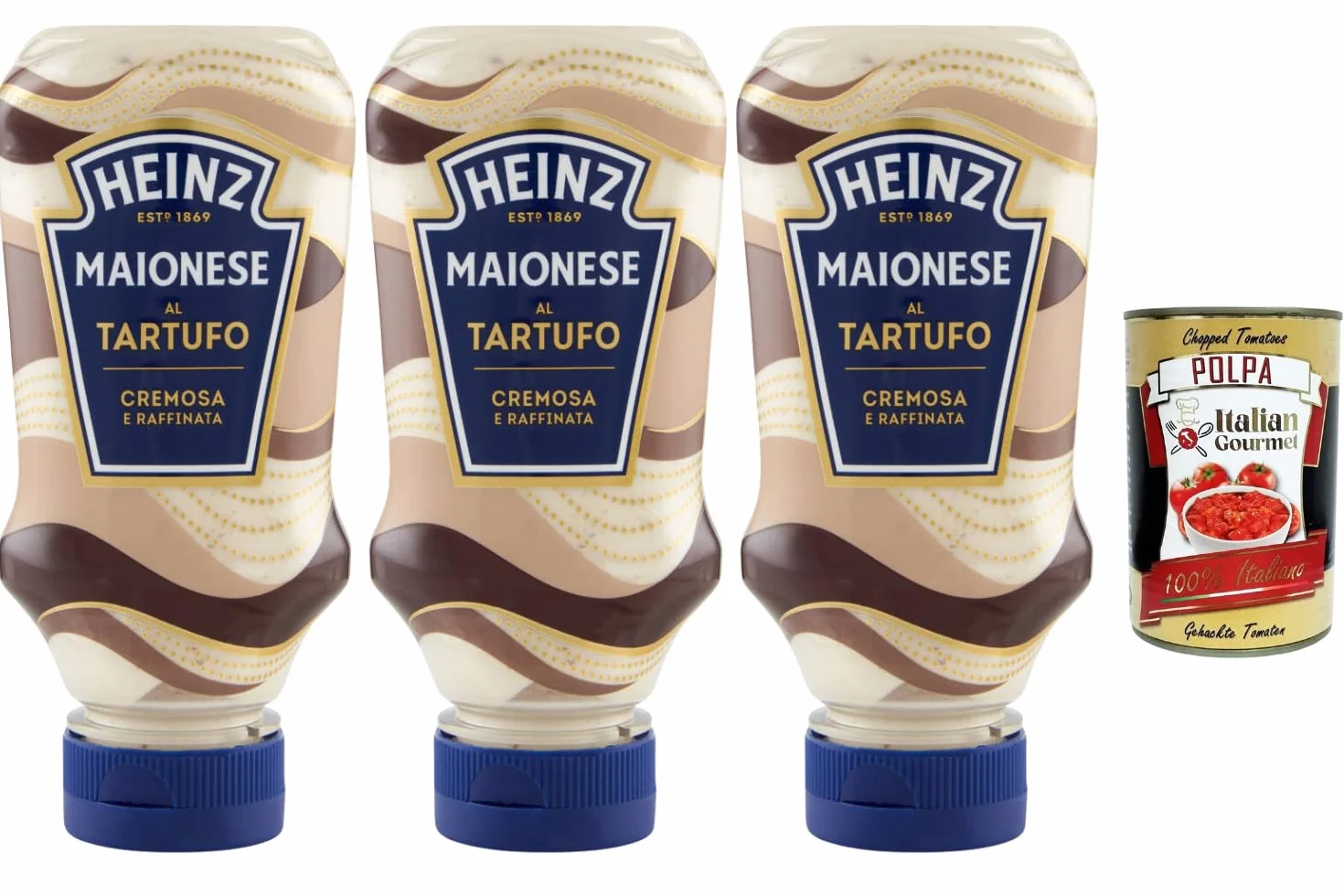 Italian Gourmet Mayonnaise à la Truffe Lot 3x220g (660g) Sauce Crémeuse Gourmande pour Burgers Frites Sandwich Wrap Dip Apéritif Cuisine – + Italian Gourmet Polpa 400g