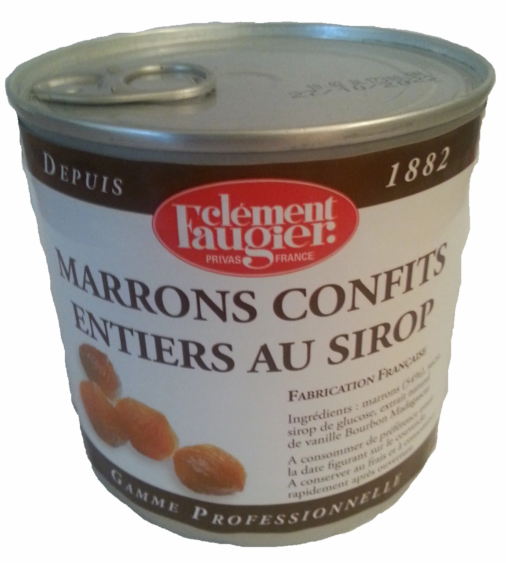 Clément Faugier - Marrons Confits Entiers au Sirop - 540g