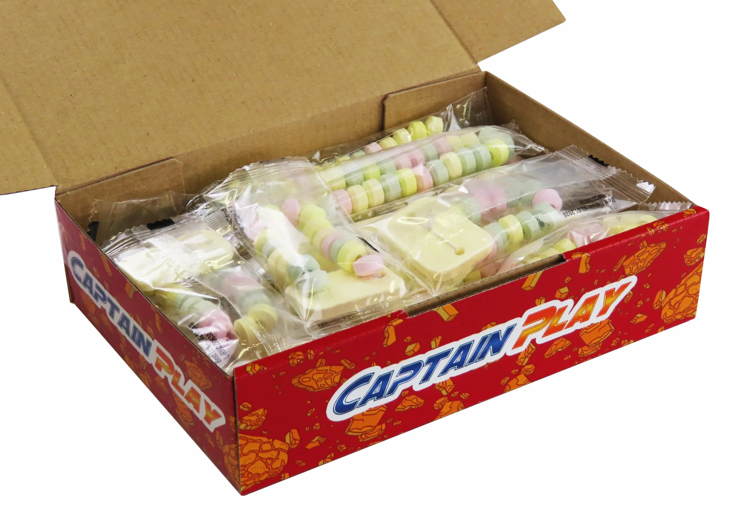 CAPTAIN PLAY Bonus Box Bonbonnière Colliers Dextrose et Montres Dextrose, 16 pieces en emballage individuel, 244g