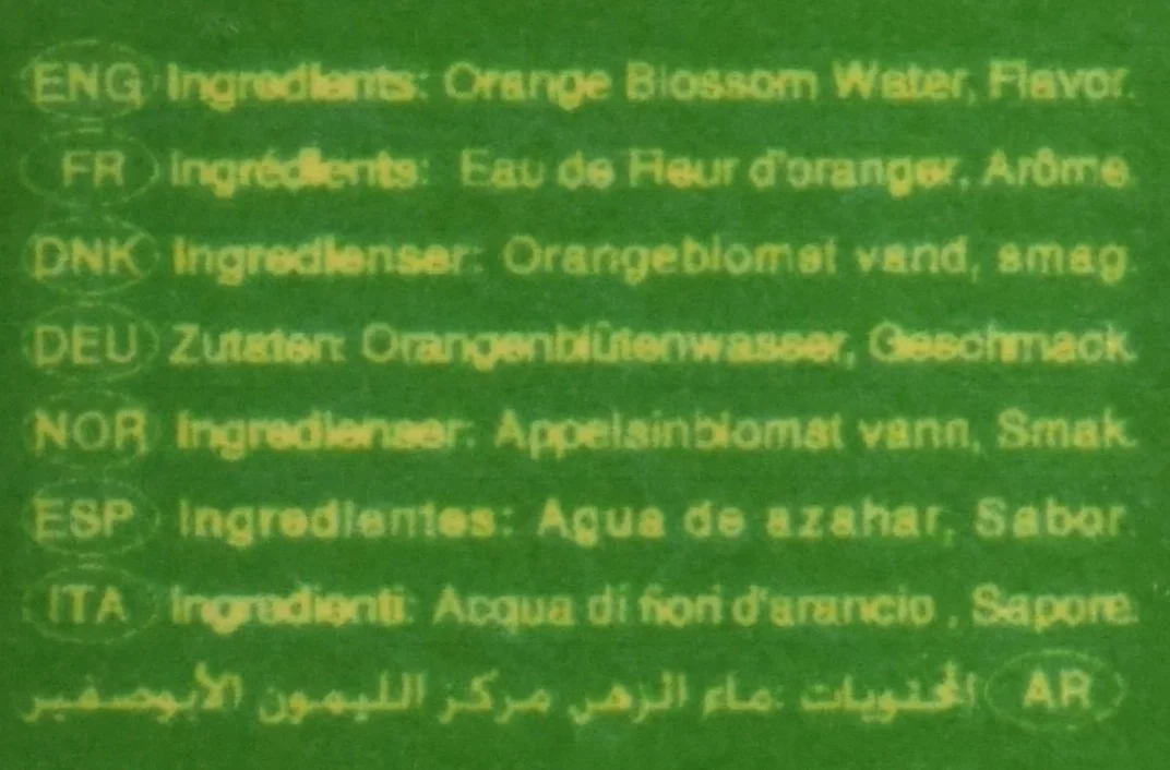 ORIENTAL DIWAN Eau de Fleur d'Oranger Aromatisée 250 ml - Lot de 3