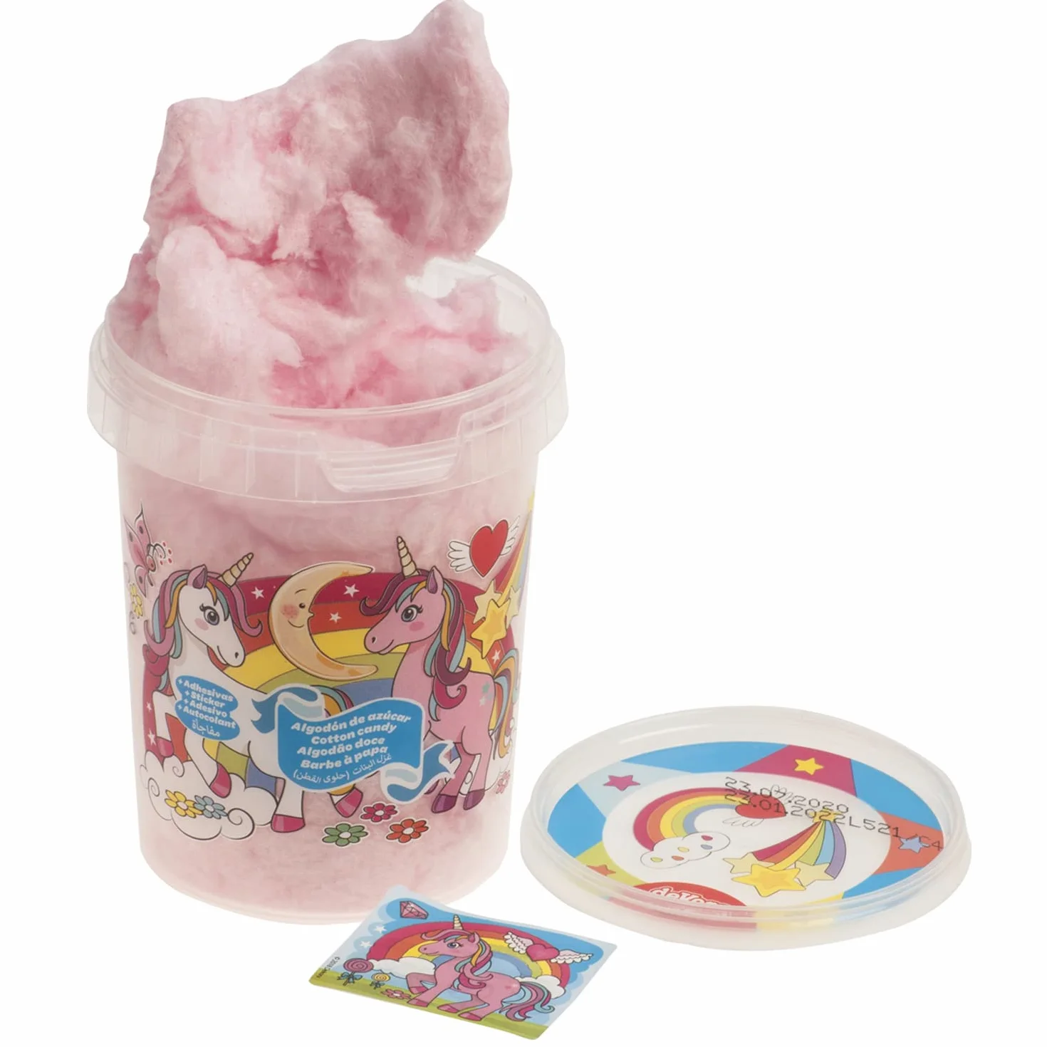 Dekora - Barbe à Papa Licorne | Barbe à Papa Rose Goût Fraise - Pot de 30 g