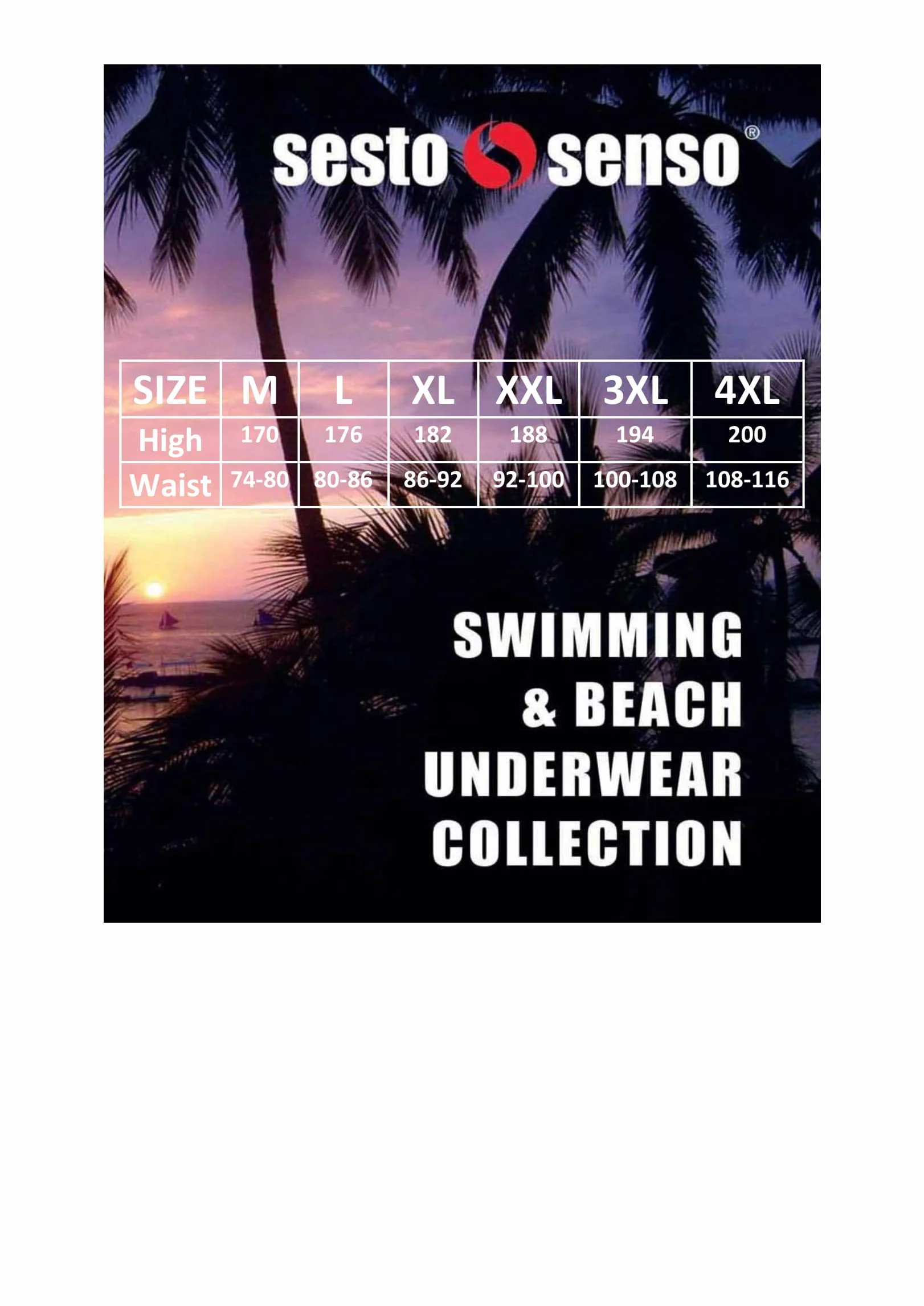 Sesto Senso Maillot de Bain Homme Boxer Trunks Shorts Pantalon Tailles M à 4XL Slips Natation Sport
