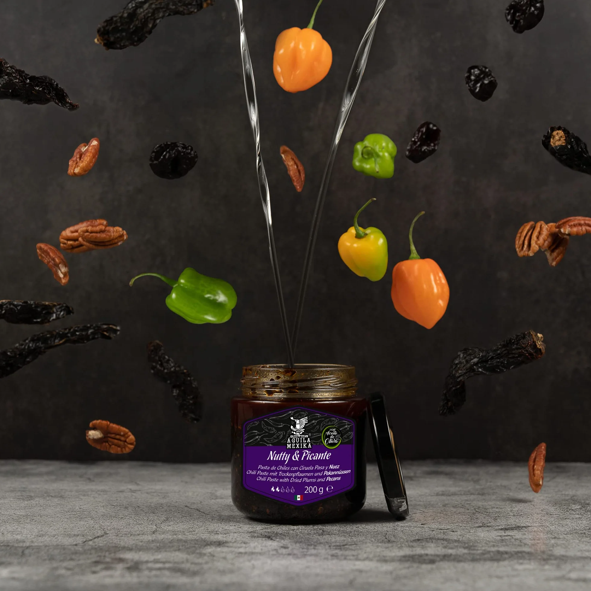 ÁGUILA MEXIKA | Pack Essentiel (3 pièces) Set de 3 sauces piquantes mexicaines d'épicerie fine à base d'ingrédients naturels et complets.
