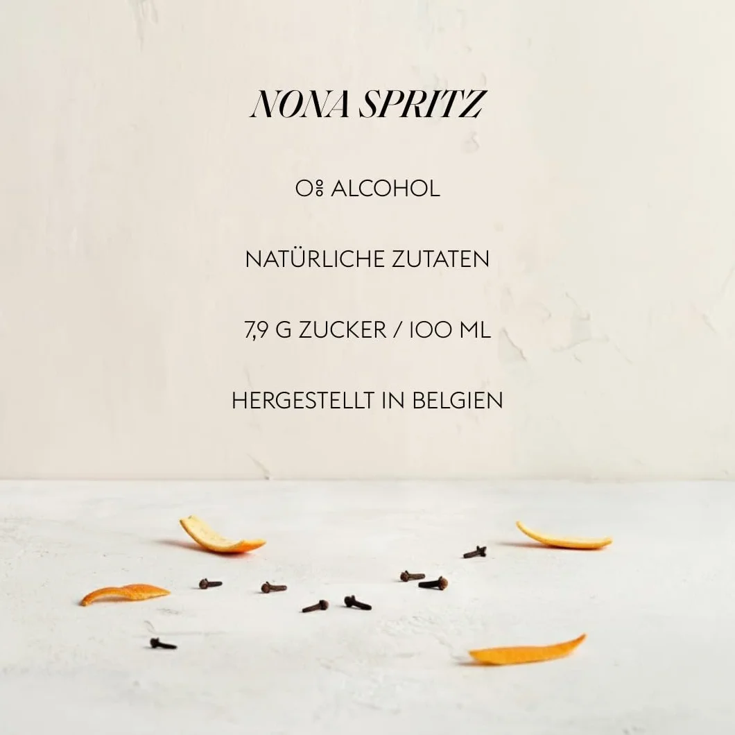 NONA Spritz 700ml | Apéritif sans alcool à la sanguine & racine de gentiane | Inspiré du Spritz italien | 0% vol | Idéal pour cocktails sans alcool au goût fruité & amer