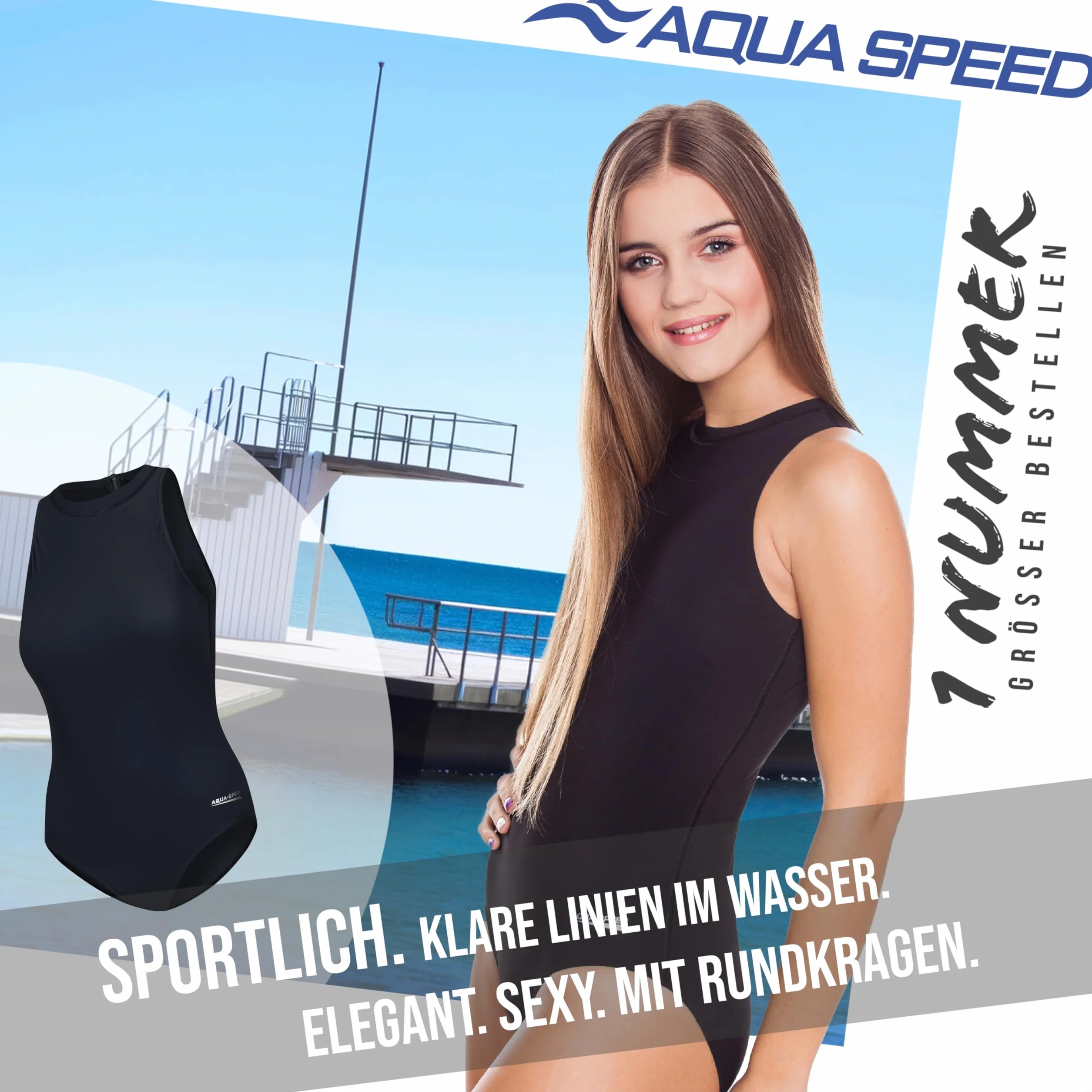 Aqua-Speed Blanka Maillot de Bain Une Pièce Femme