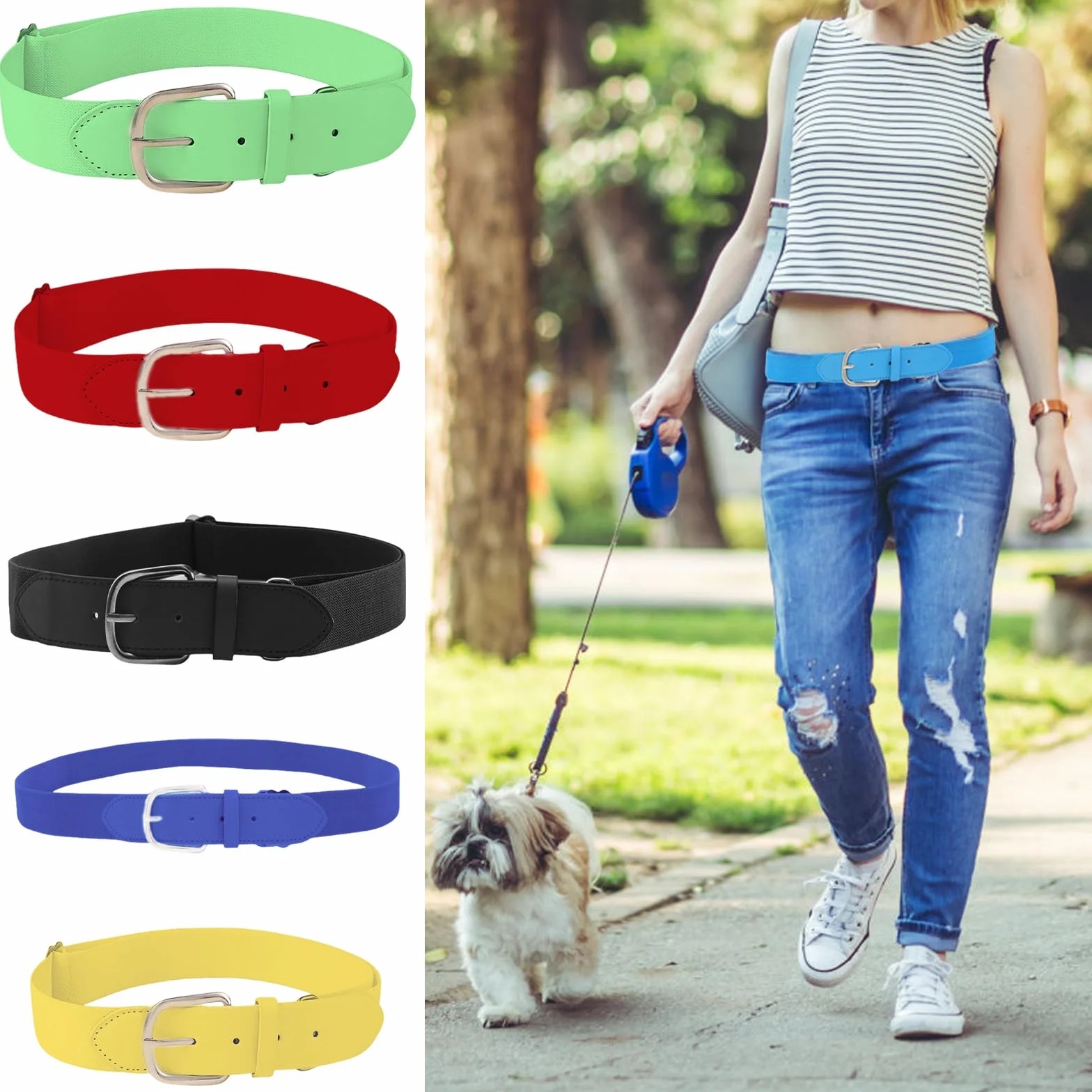 Ceinture de baseball réglable élastique pour enfants