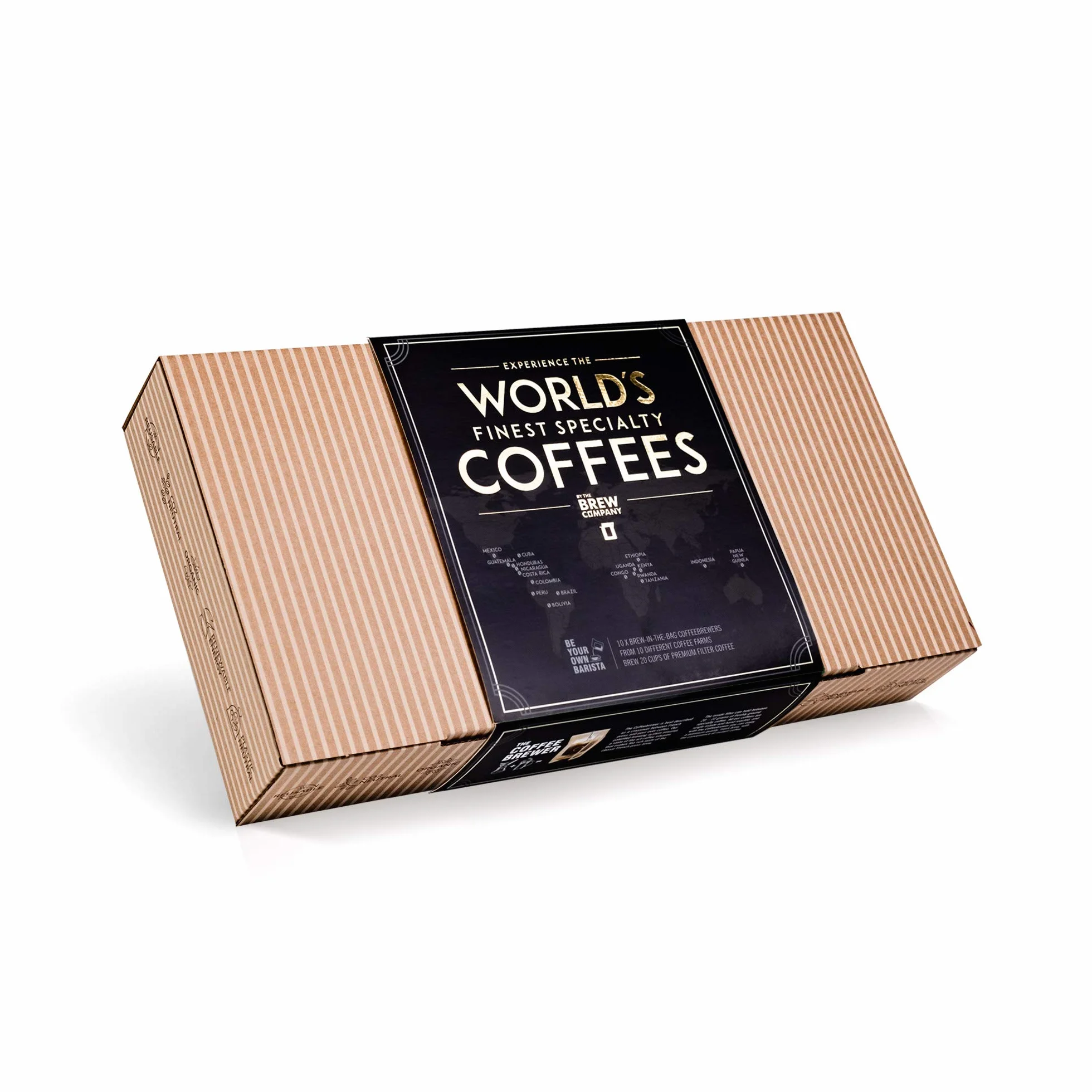 Coffret Cadeau Cafe pour Homme & Femme - Assortiment de Dégustation Gourmand avec 10 des Meilleurs Cafés Bio & Moulu au Monde | Brasser & Profiter à Tout Moment, N'importe où | Idée Cadeau Originale