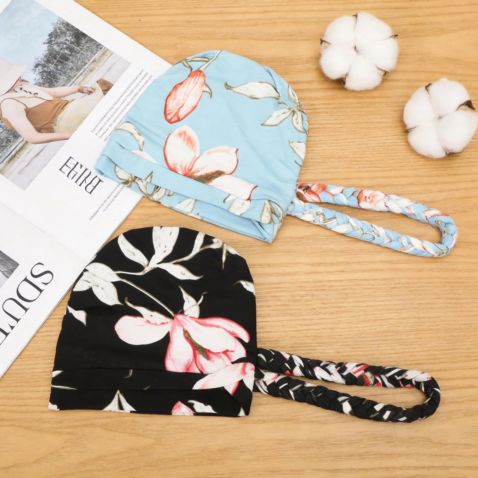 Africaine Turbans pour Femmes, Turban Femme Chimio Pré-noué Torsadé Bonnet Chimio Casquette de Perte de Cheveux Chapeau