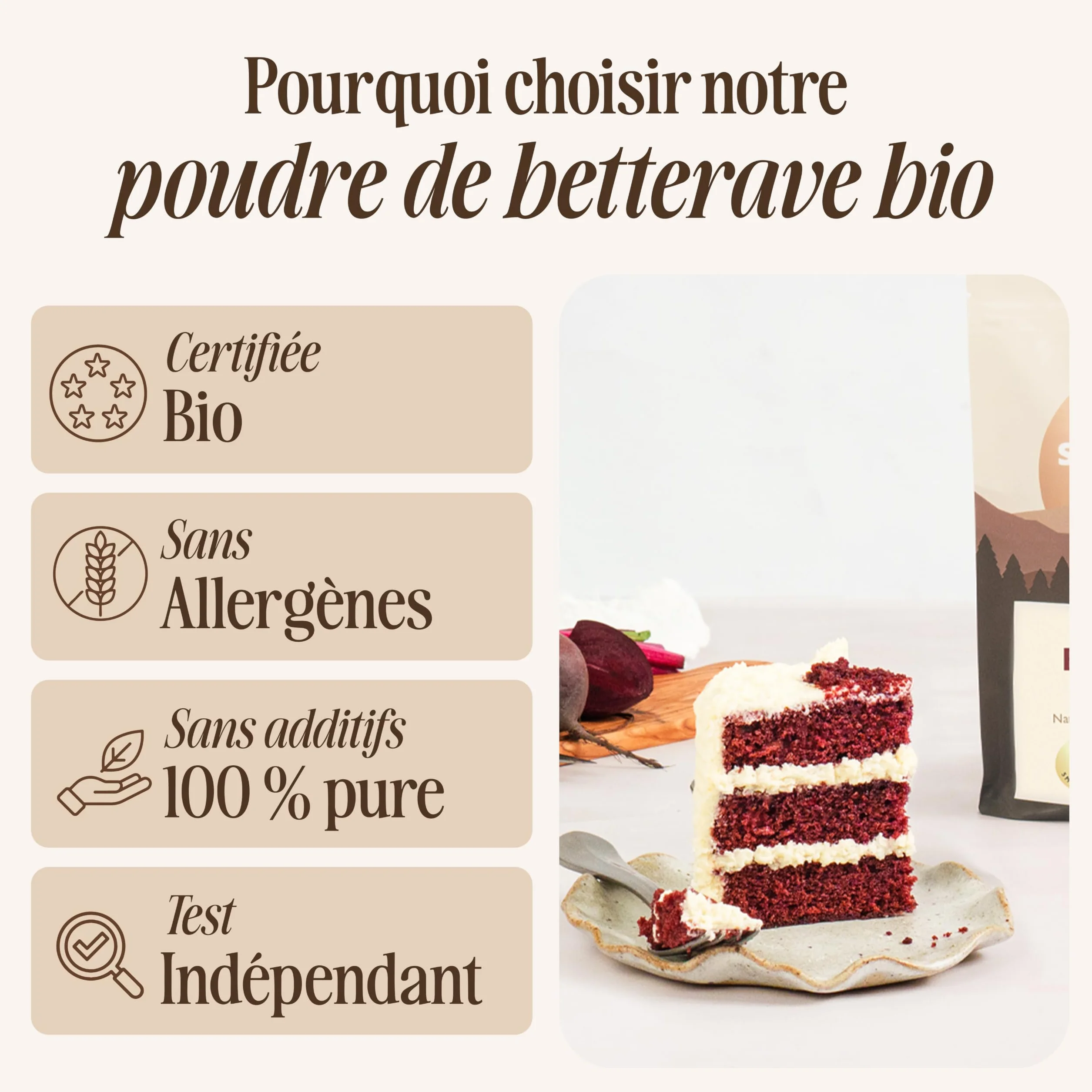 Sevenhills Wholefoods Poudre de Betterave Bio 1kg