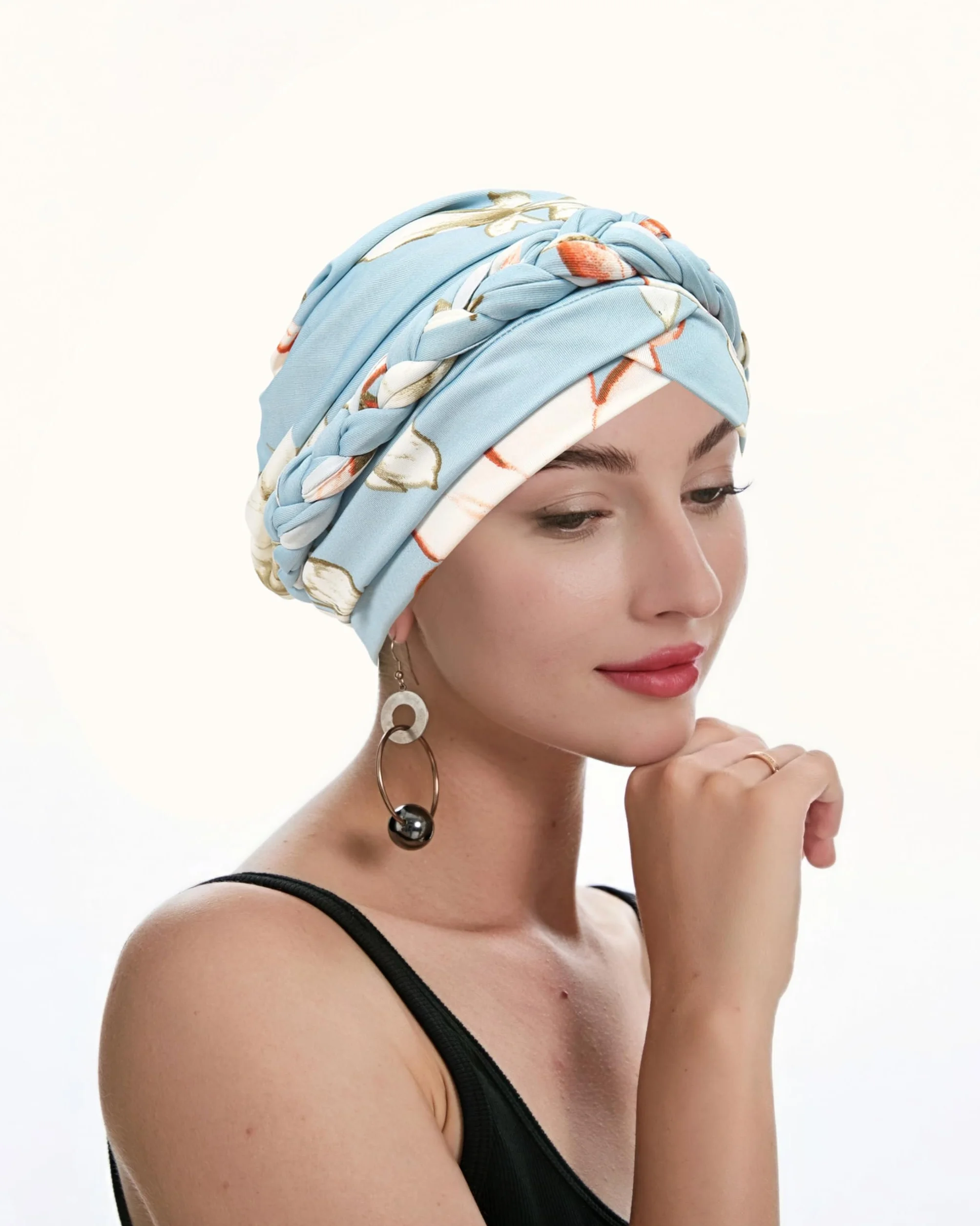ZLYC Bonnet de Chimio pré-noué pour Femme Turban léger
