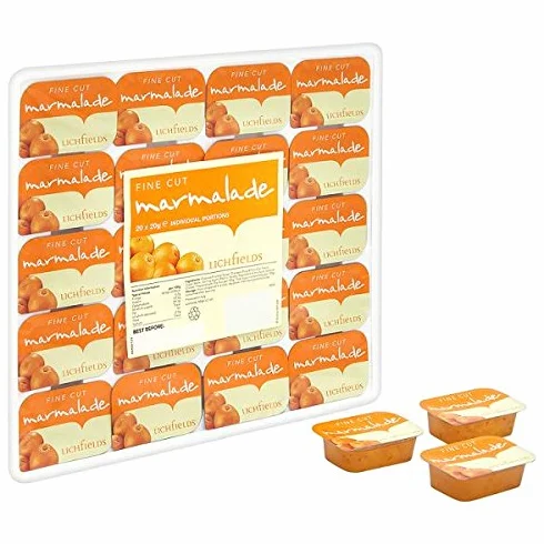 Portions Lichfields coupe fine Marmalade individuels 20 x 20g
