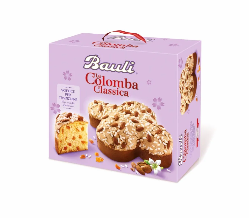 Bauli La Colomba Classica Gâteau de Pâques à l'orange confite 1Kg Produit de boulangerie de Pâques Colomba de la tradition italienne