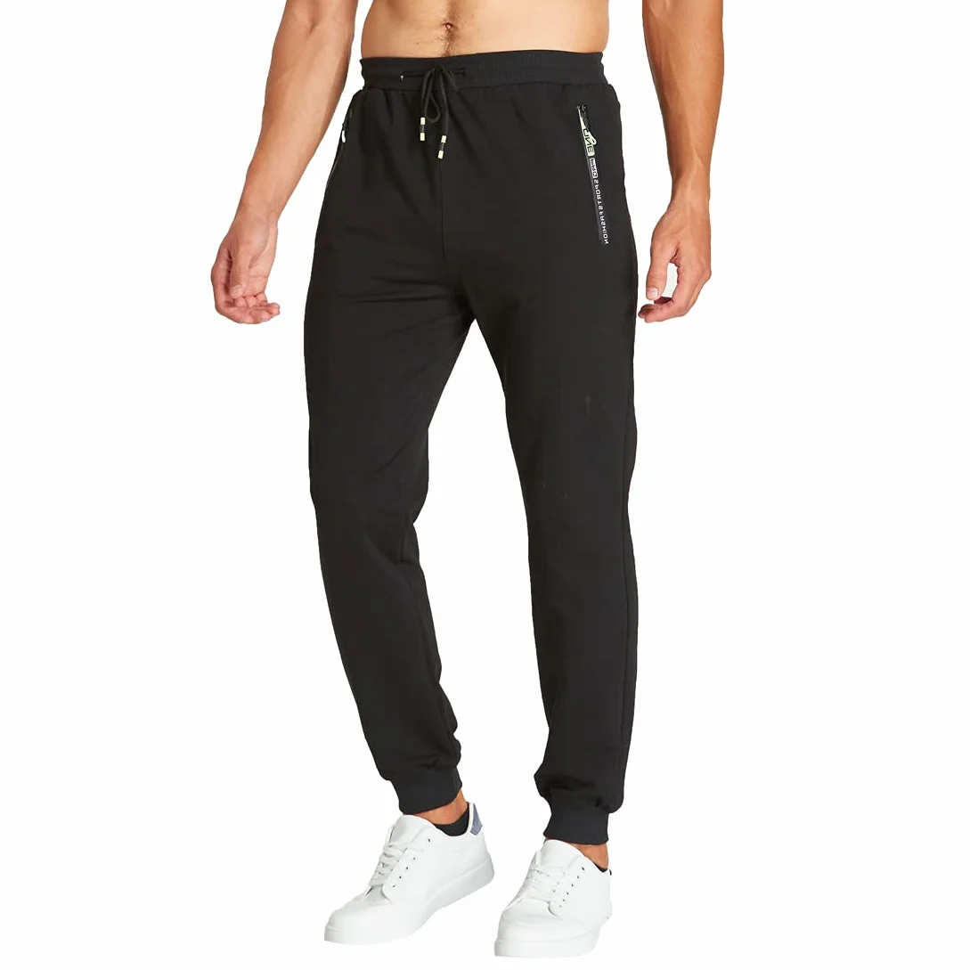 ZOXOZ Pantalons de Survêtement Hommes Coton Poches Zippées