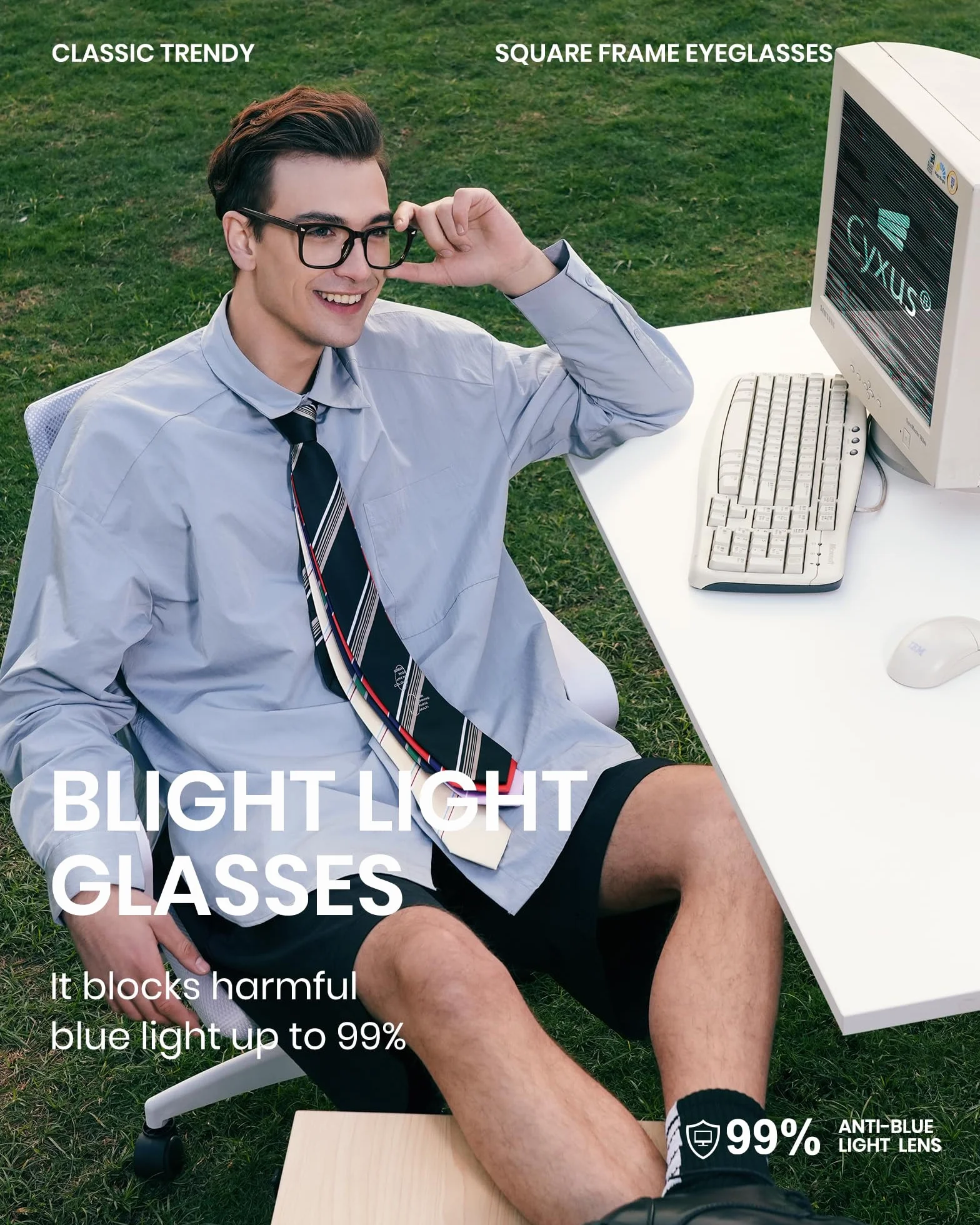 Cyxus lunettes anti-lumière bleue sans ordonnance verres de protection ordinateur jeu