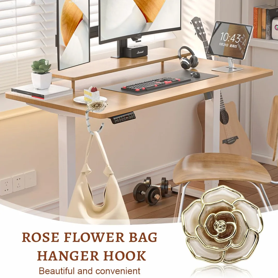 Crochet de sac à main pliable en métal Anti-dérapant pour Femme suspension table Bureau