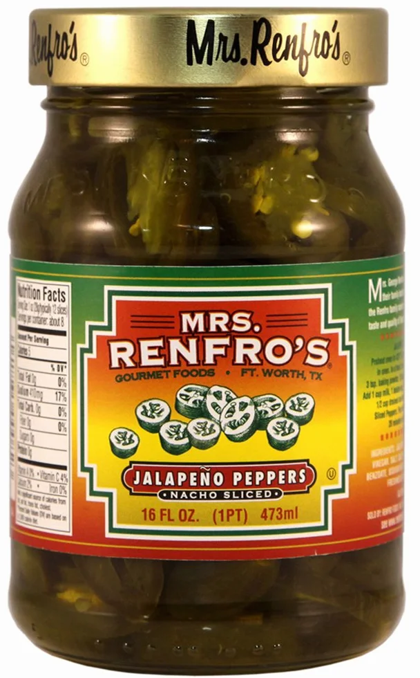 Mrs Renfro jalapeño peppers slice 454 g