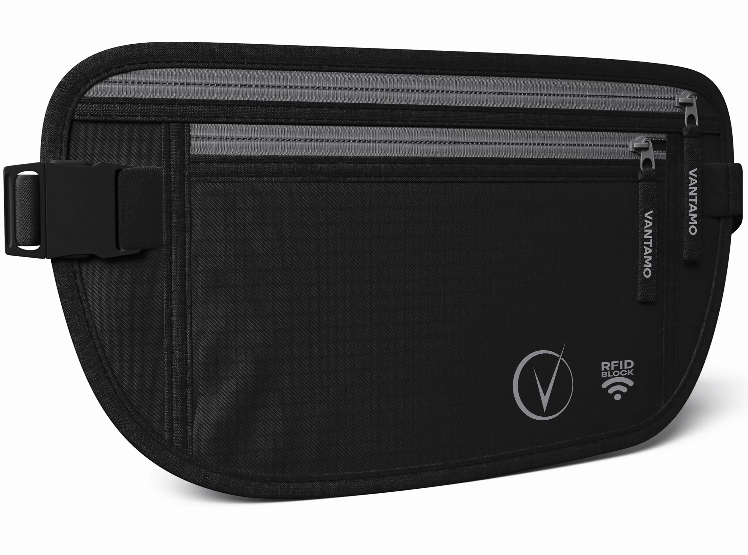 Sac Banane Femme Ultra Fin Protection RFID Antivol Sangle Réglable Ceinture Course à Pied Légère Voyage Sport Pochette Secrète Téléphone Passeport