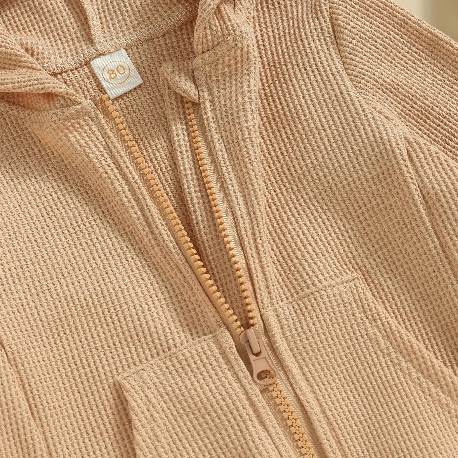 Carolilly Sweat-Shirt à Capuche Zippé Enfant Bébé Unisexe, Veste Garçon Fille Printemps Automne (1-5 ans)