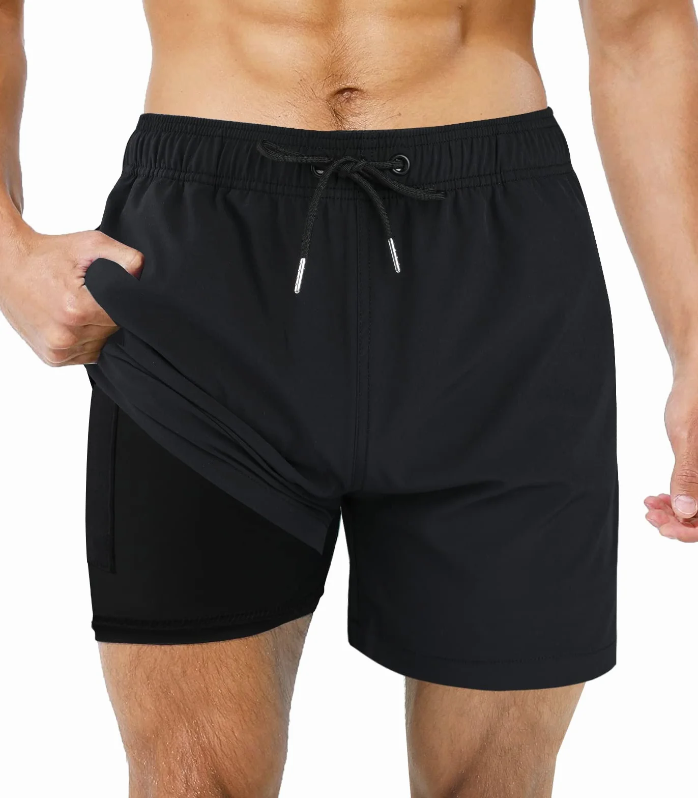Suwangi Short de Bain Homme Surf Pantalon Court Sport Plage Séchage Rapide