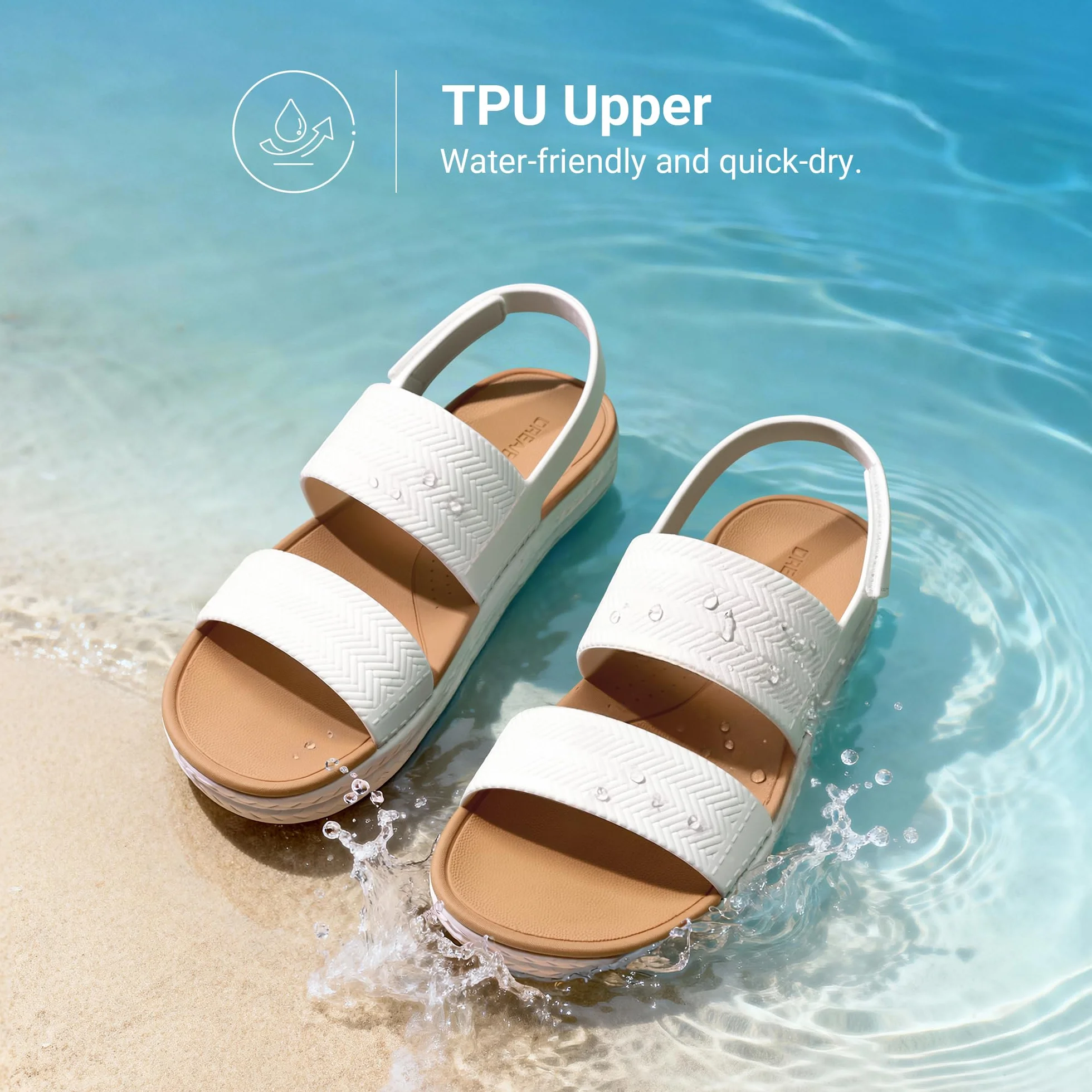 DREAM PAIRS Sandales Femme Été TPU Water Shoes Soutien Voûte Plantaire Antidérapantes
