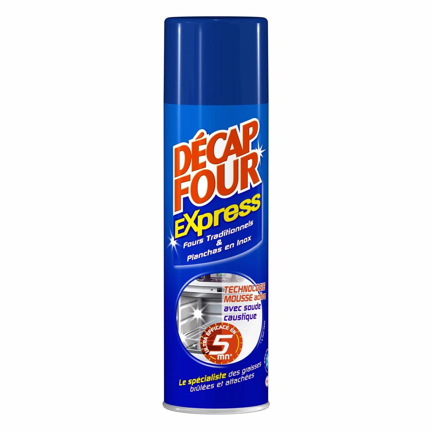 Décap'Four Express – Aérosol (400mL) – Nettoyant Four Ultra Dégraissant – Formule Avec Soude Caustique