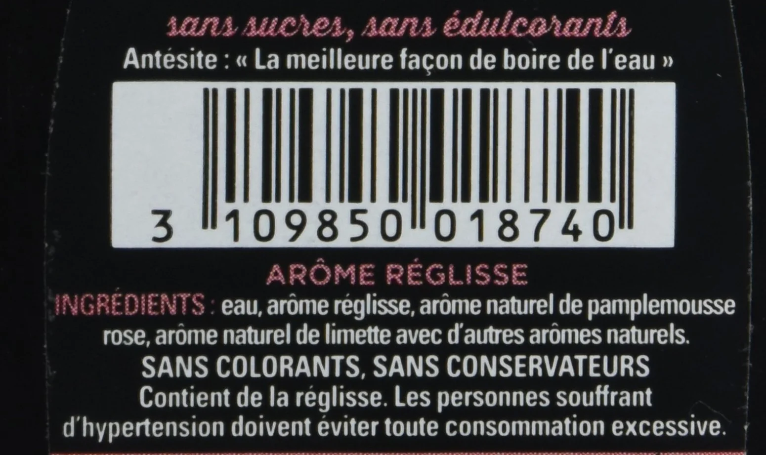 ANTESITE Concentré Réglisse Pamplemousse Rose Citron Vert 130 ml