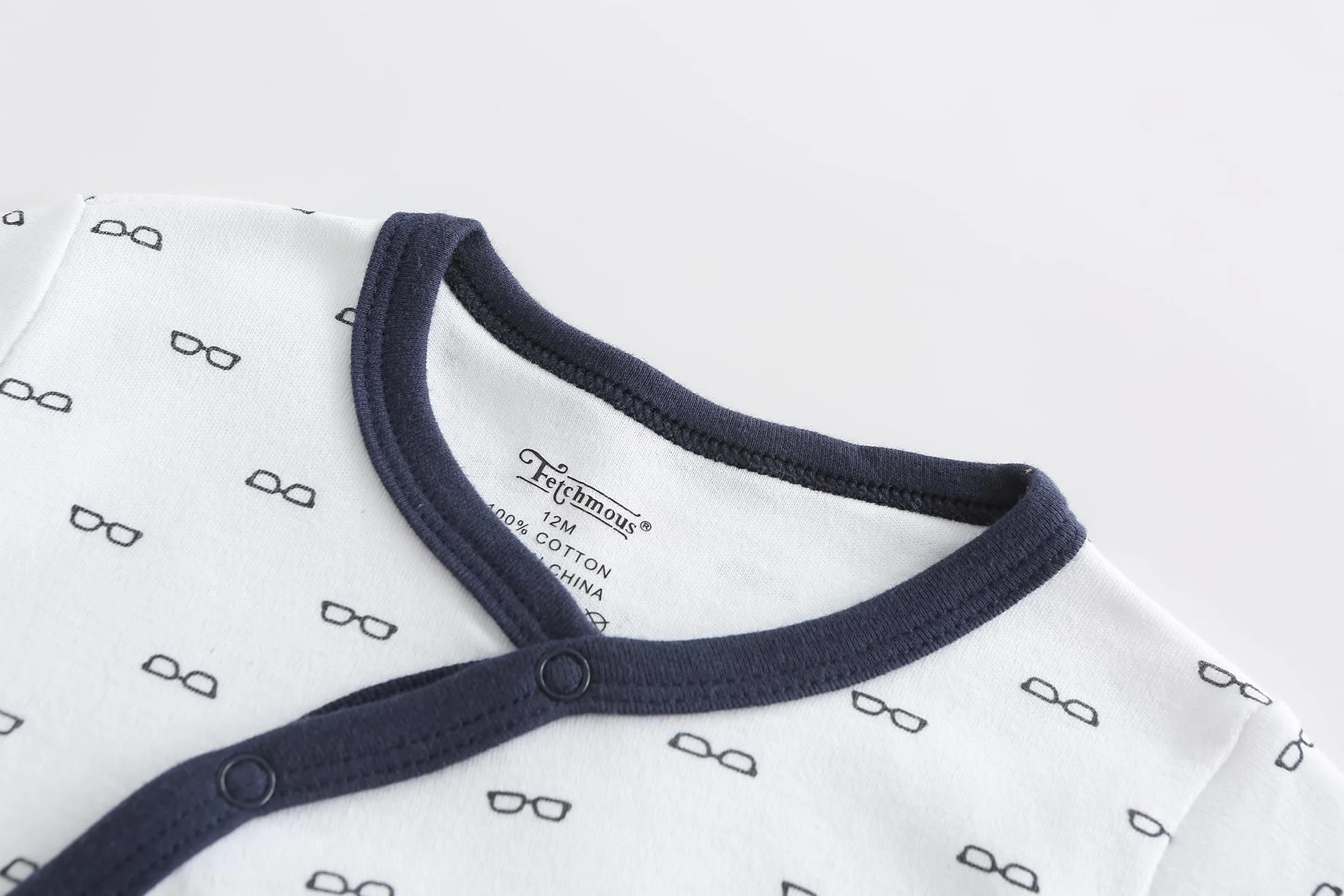 Grenouillères nouveau-né coton manches longues bouton pression pyjama avec pieds lot de 3