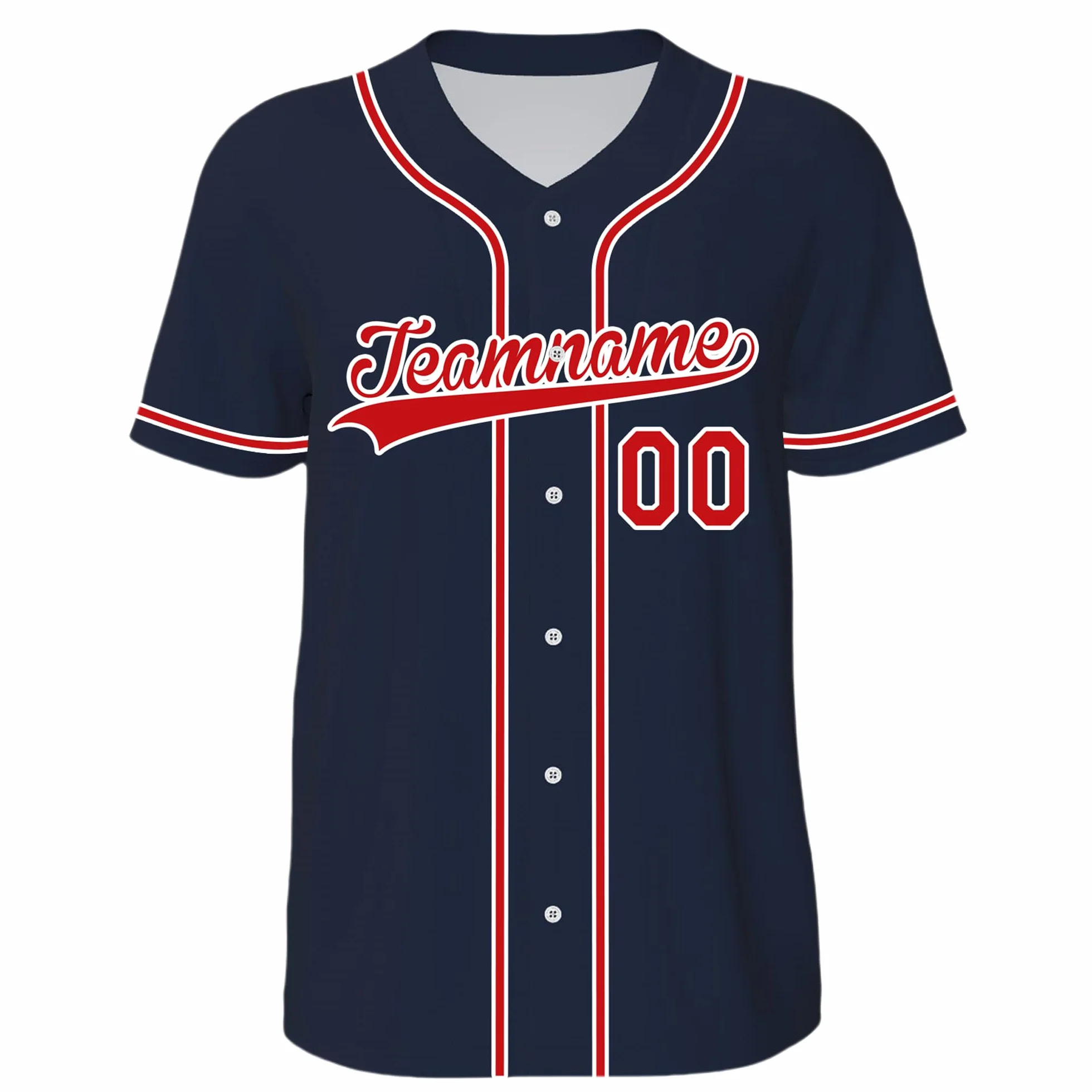 WERWAES Maillot de Baseball Personnalisé Homme Femme Tee Shirt Sport