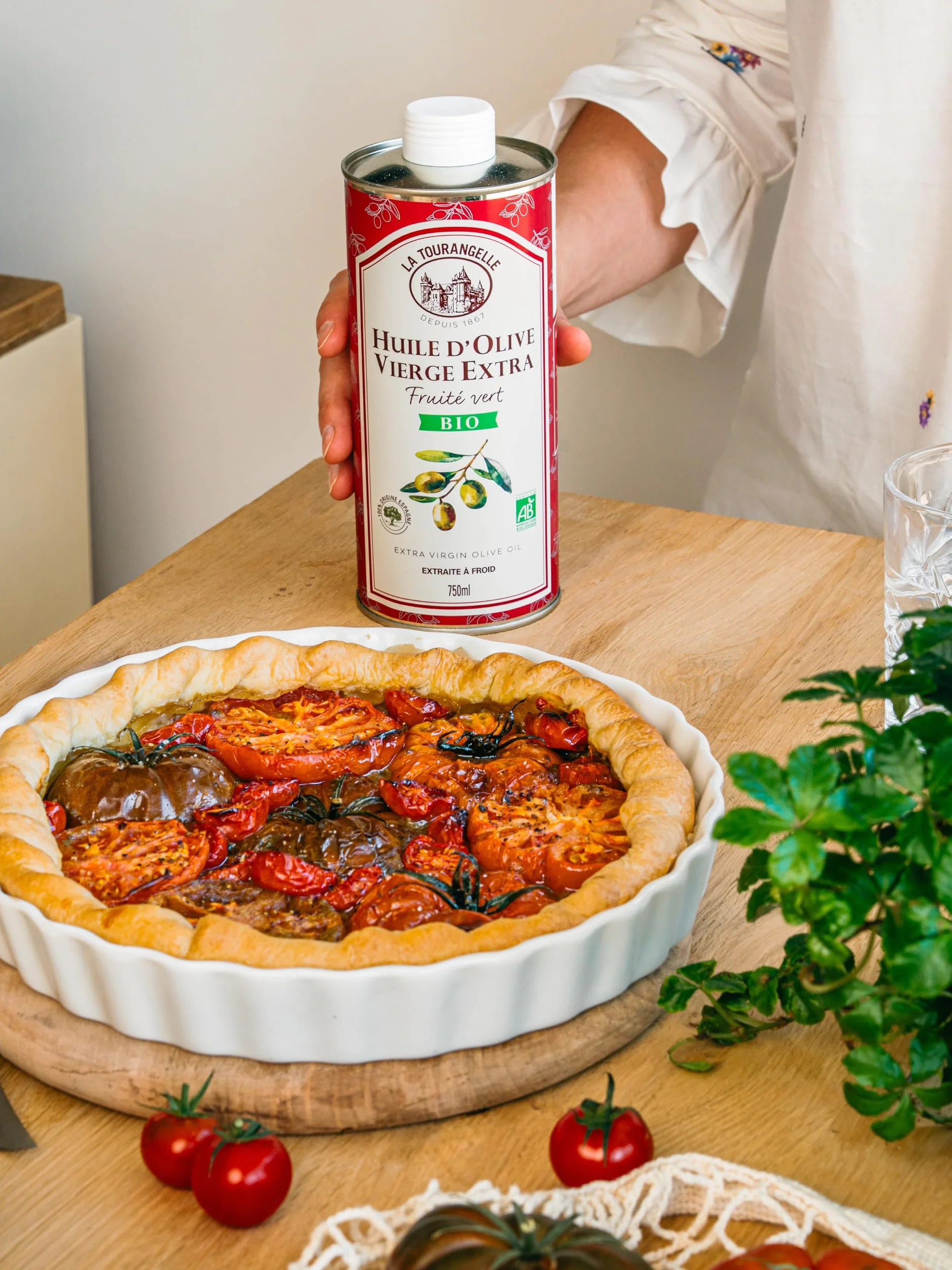 La Tourangelle - Huile d'olive vierge extra Bio - Fruité Vert - Extraite à froid - Riche en polyphénols & Omega 3 - Huile de qualité supérieure - 750ml