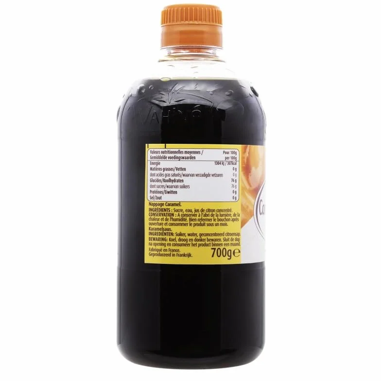 VAHINÉ - Nappage Caramel Nature - Prêt à étaler sur vos desserts - 700G de douceur gourmande - La touche sucrée pour vos créations pâtissières - Lot De 3
