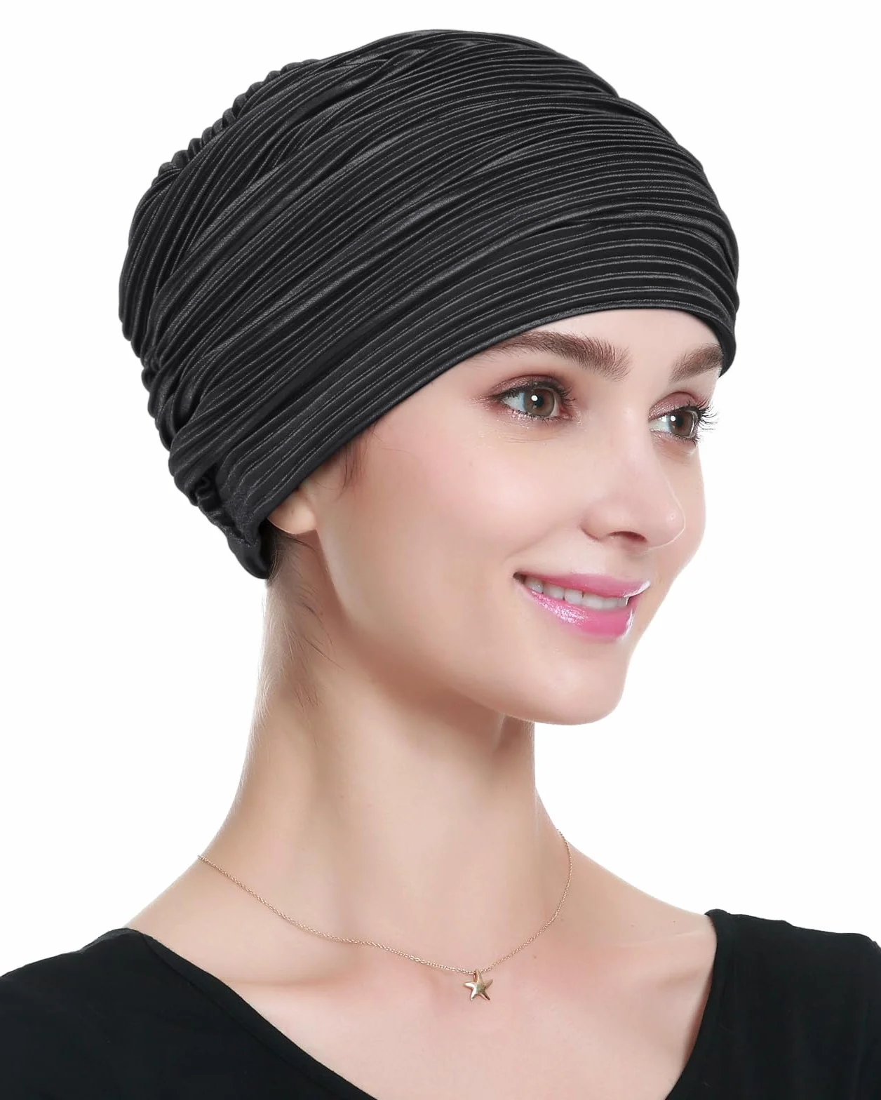 Alnorm Turban plissé Coiffes de Chimio pour Femmes