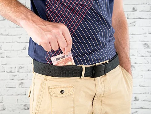 Ceinture portefeuille unisexe 130 x 4 cm