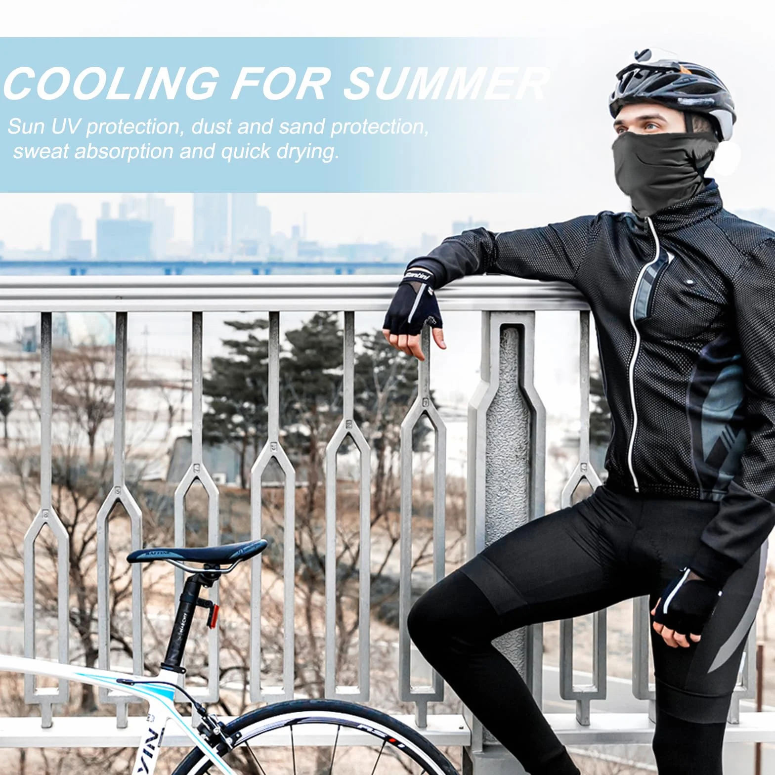 Cagoule Masque de Ski Balaclava Hiver Tour de Cou Homme Femme Protection UV Taille Unique Noir