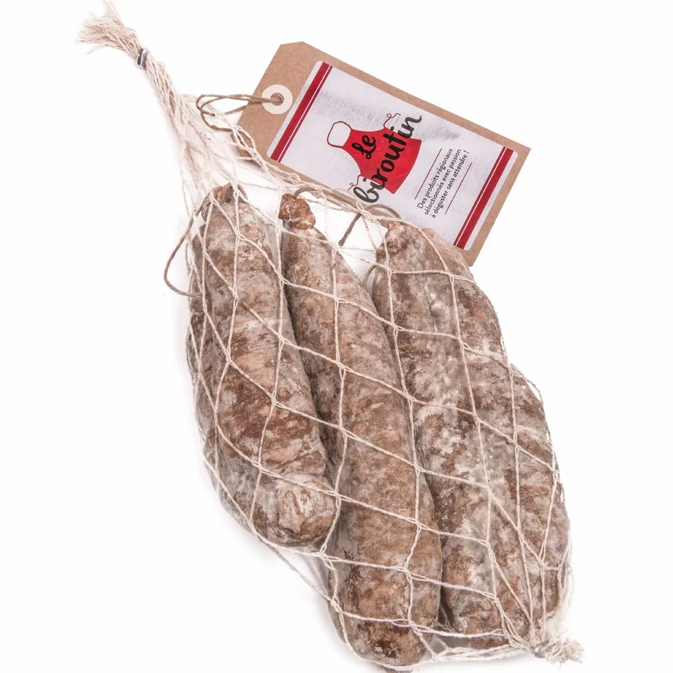 Lot de 3 Saucissons secs le Biroutin 280g