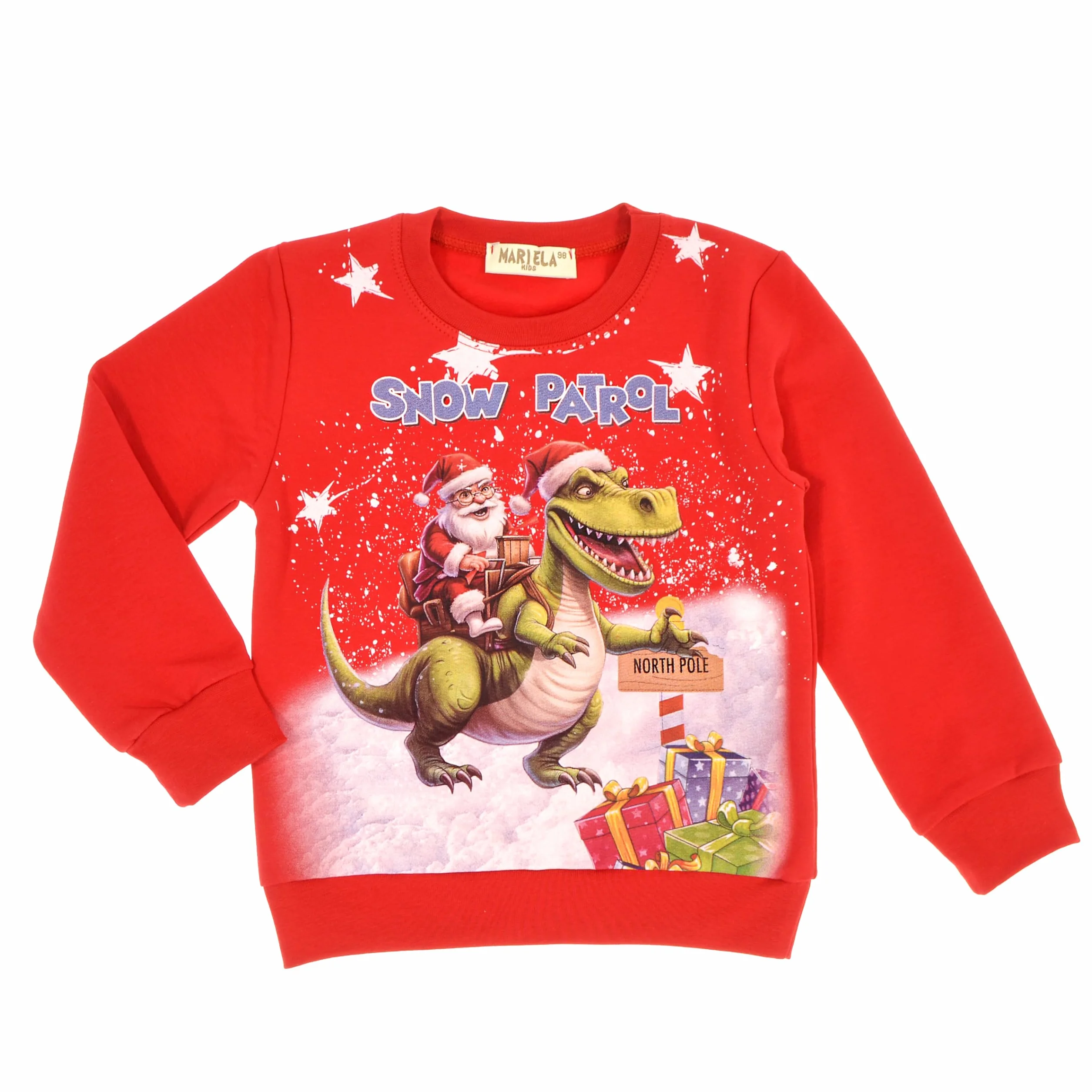 Pull de Noël Enfant Sweatshirt Garçon Fille Rudolph Coton