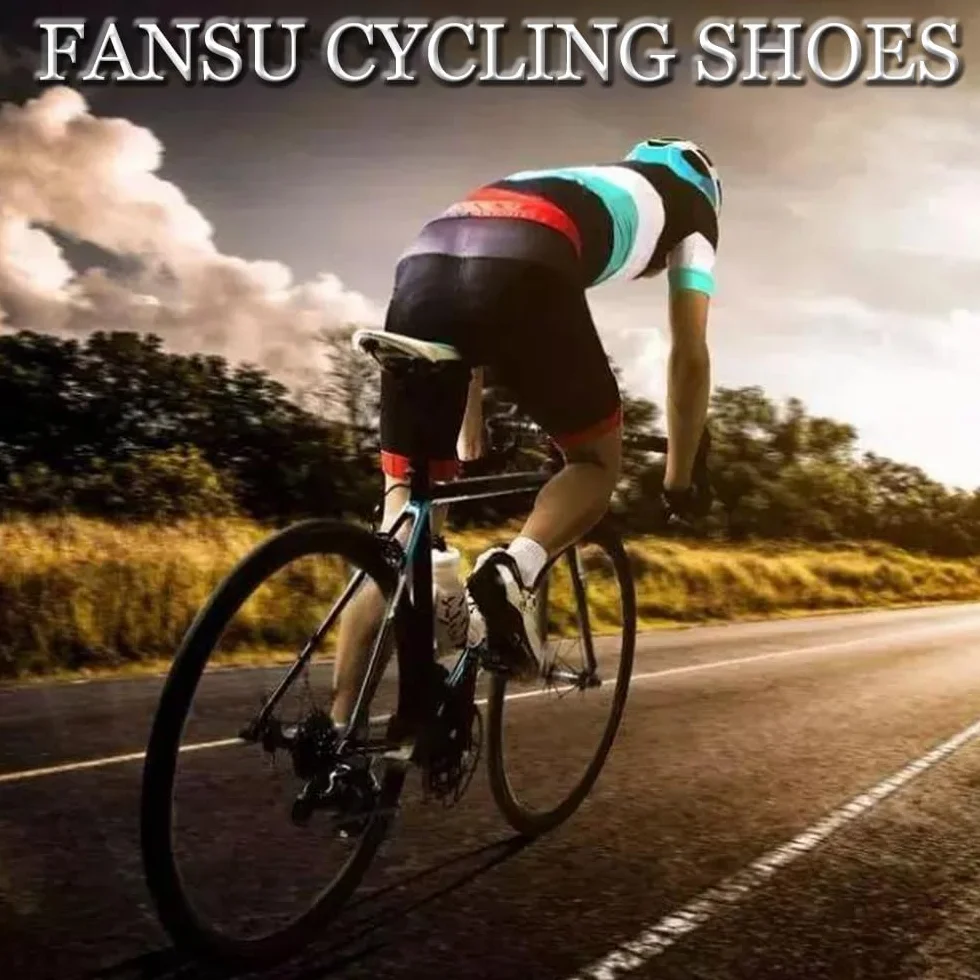 FANSU Chaussures Velo Route Système Laçage Rapide Double VTT Intérieur Extérieur