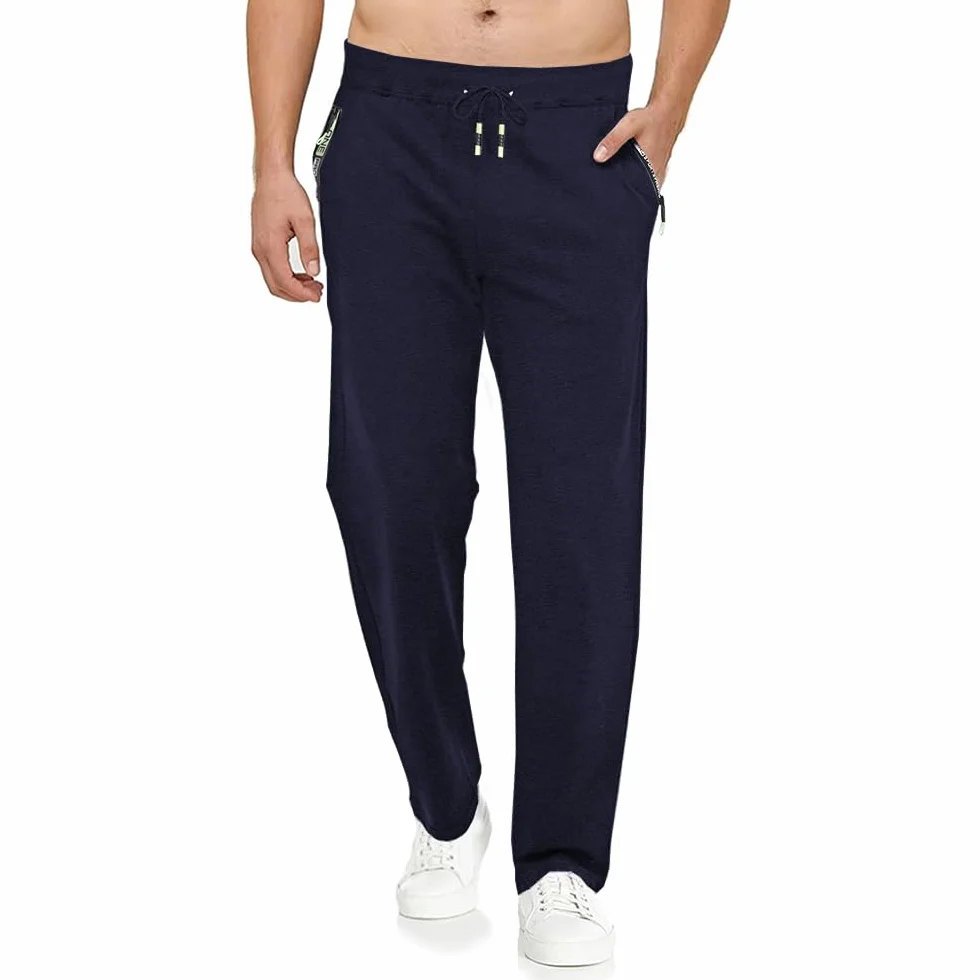 Tansozer Jogging Homme Pantalon Survêtement Coton Poches Zippées