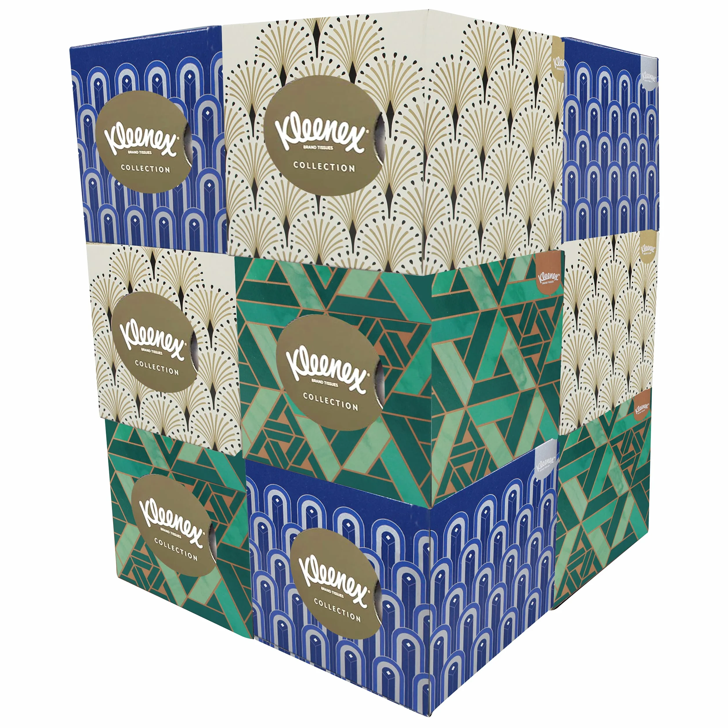 Kleenex® Mouchoirs Boîte Cubique Collection, 12 boites de 48 mouchoirs