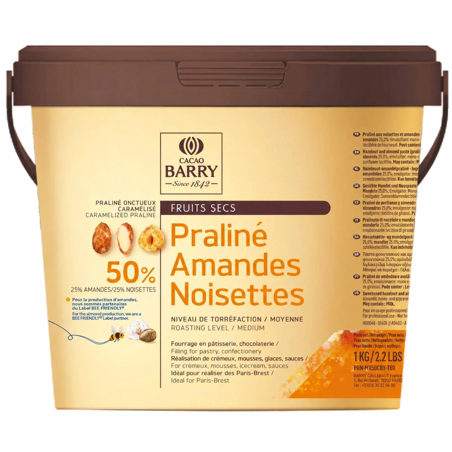 Barry Praline Amande/Noisettes Pot, 1 kg