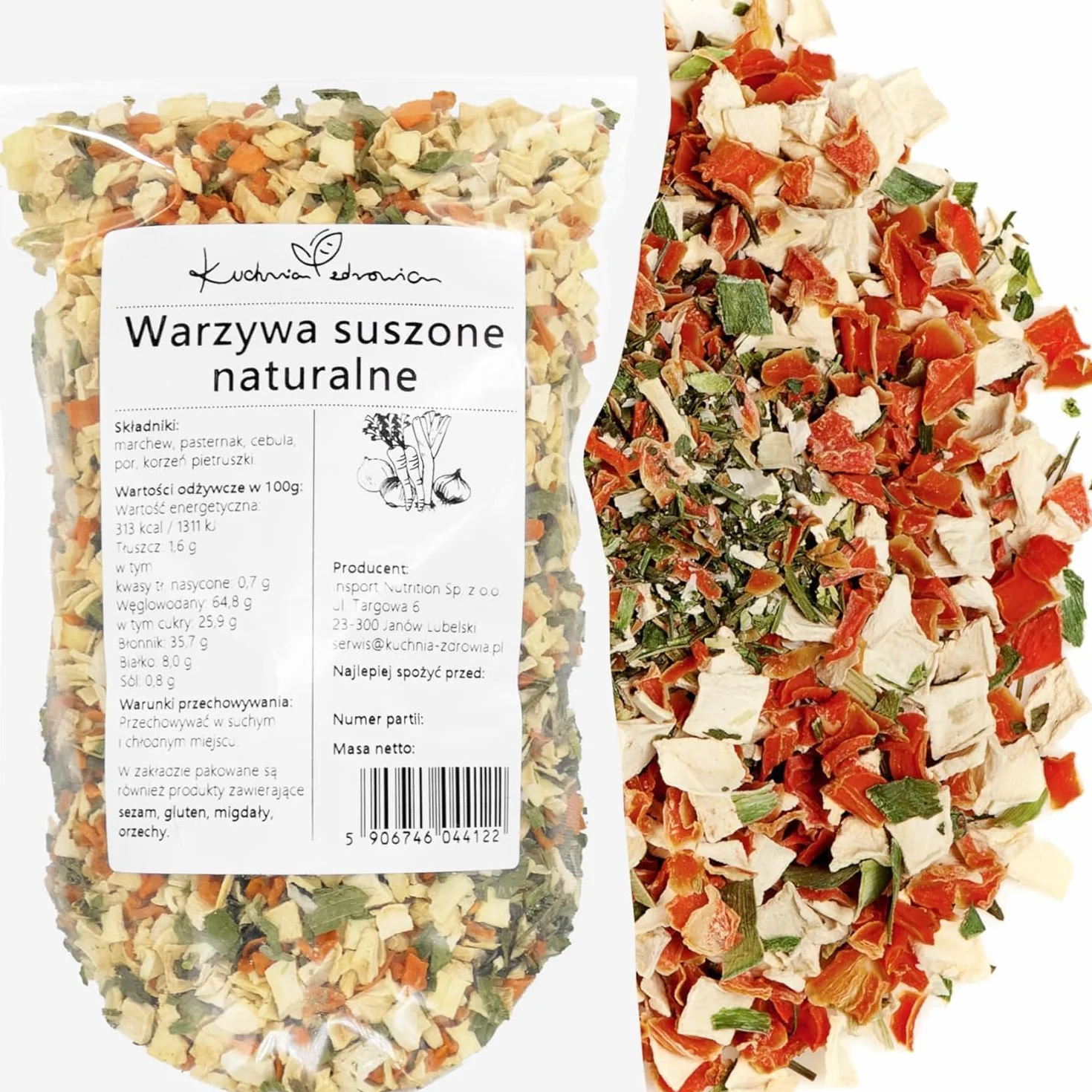 Légumes Séchés Naturels 1 kg – Mélange Déshydraté De Carotte, Panais, Oignon, Poireau Et Persil, Sans Conservateurs, Idéal Pour Soupes Et Cuisine Saine – Kuchnia Zdrowia